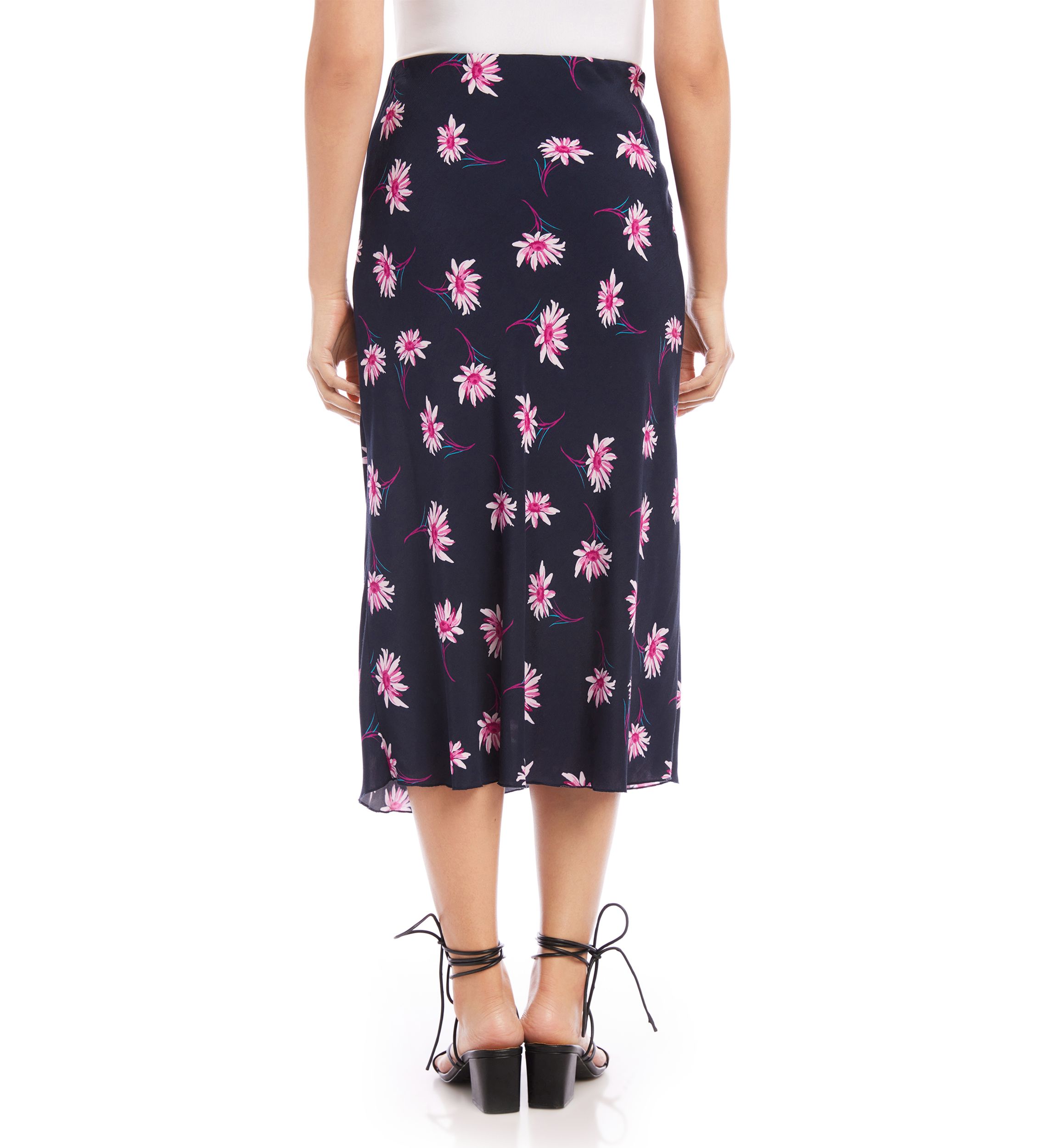Petite Size Bias Cut Midi Skirt