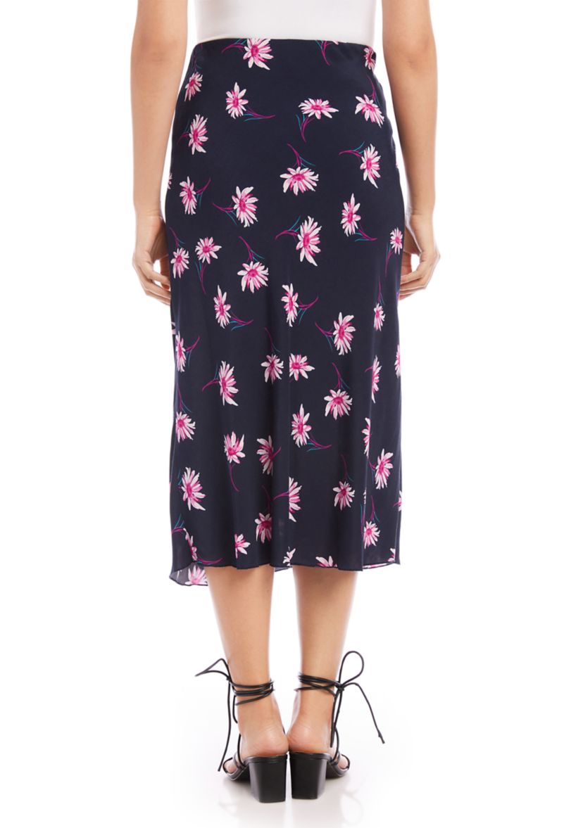 Petite Size Bias Cut Midi Skirt