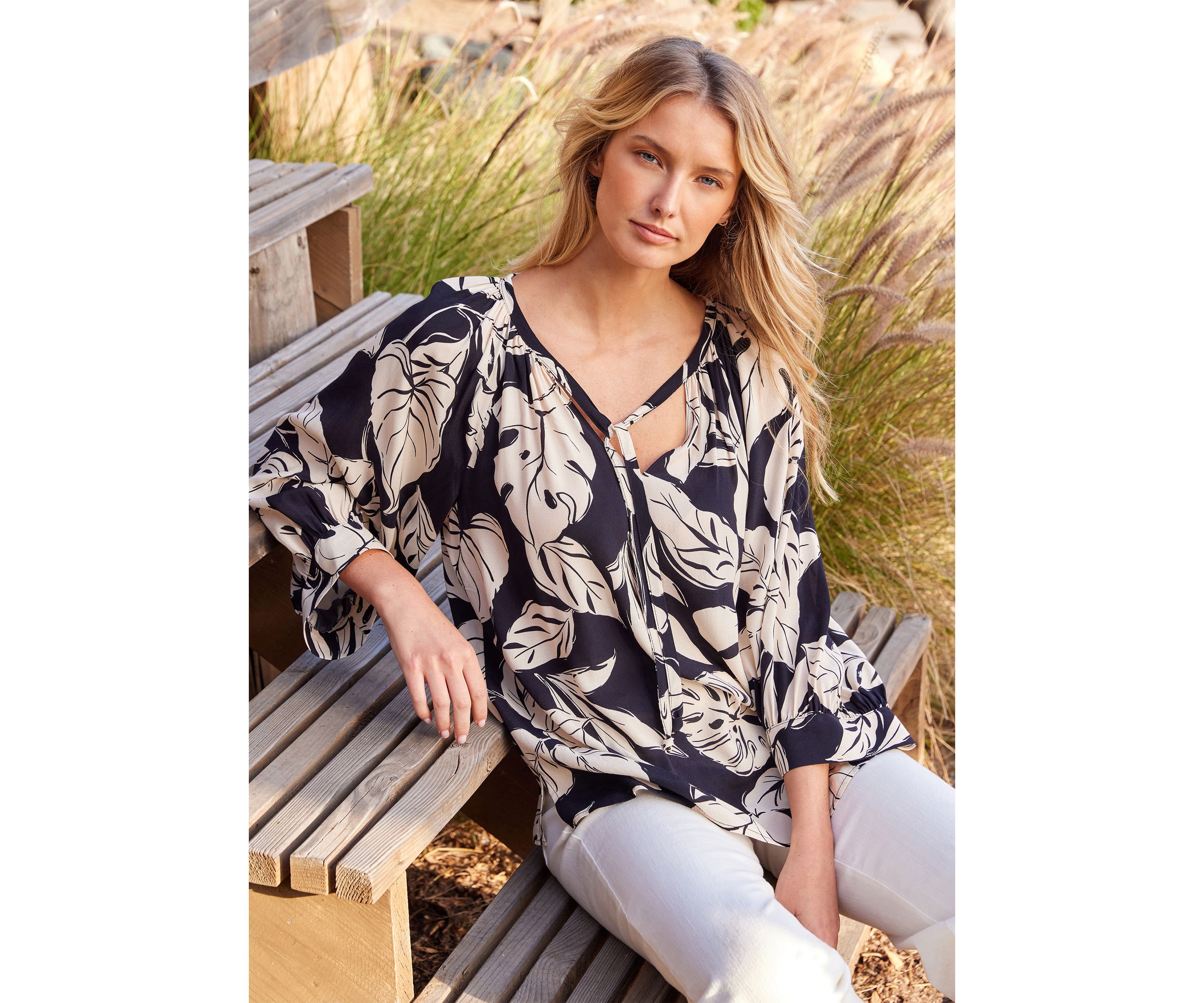 Womens Blouson Sleeve Top