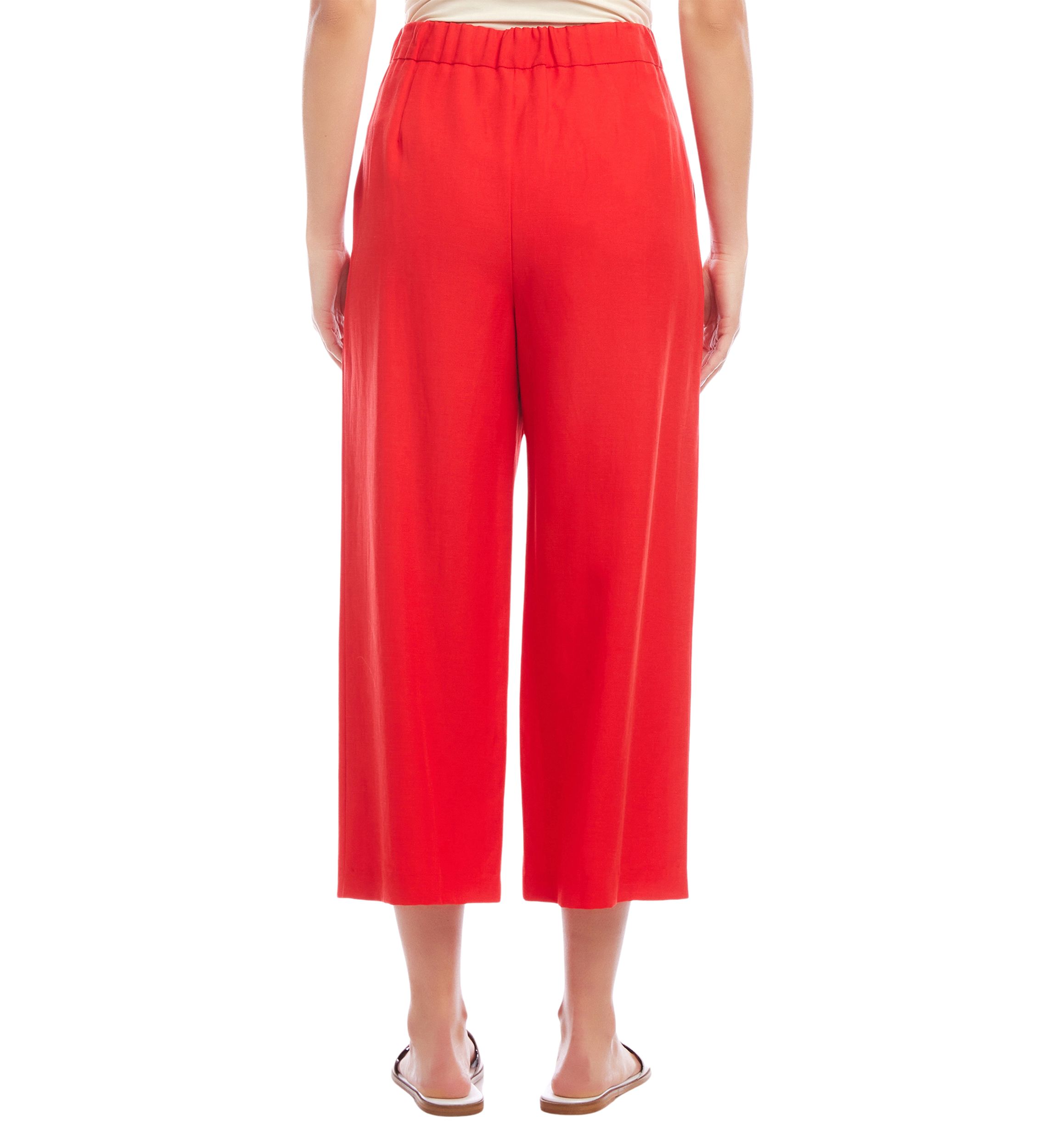 Womens Cropped Pleated Pants
