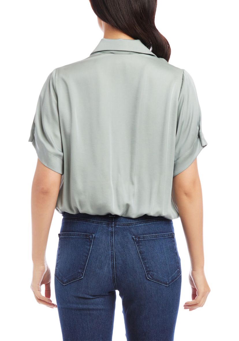 Womens Tie Front Top