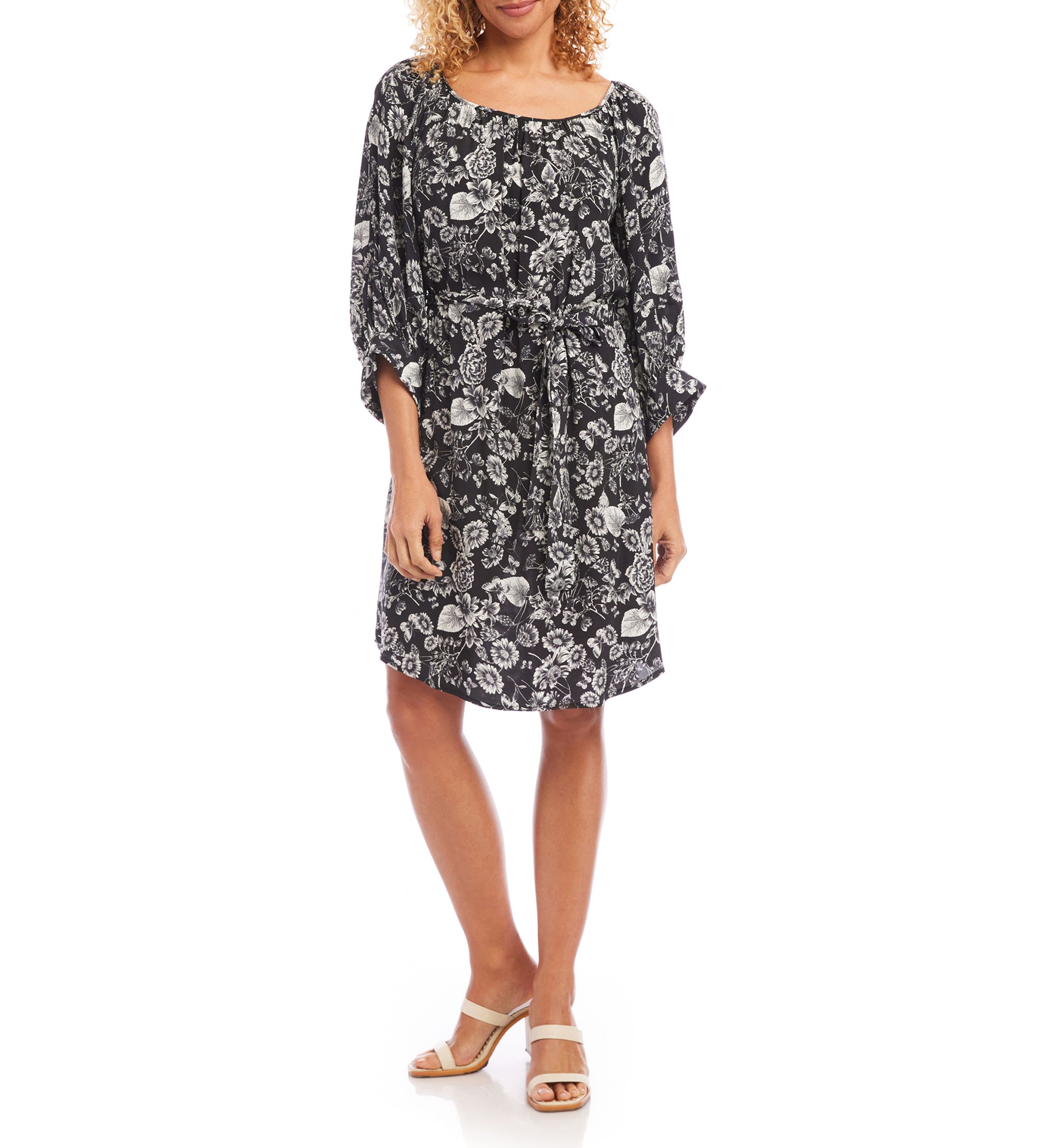 Womens Blouson Sleeve Dress