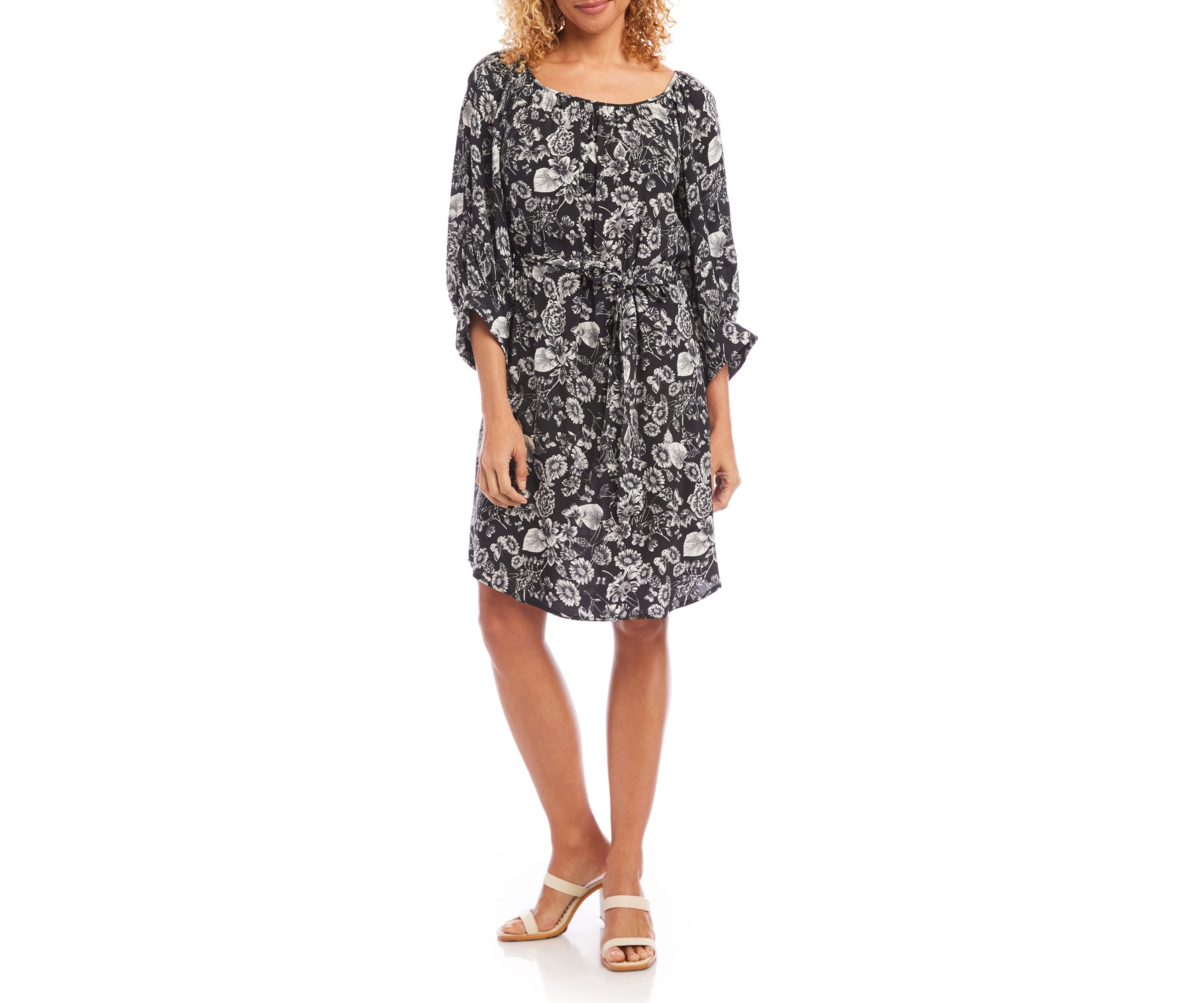 Womens Blouson Sleeve Dress