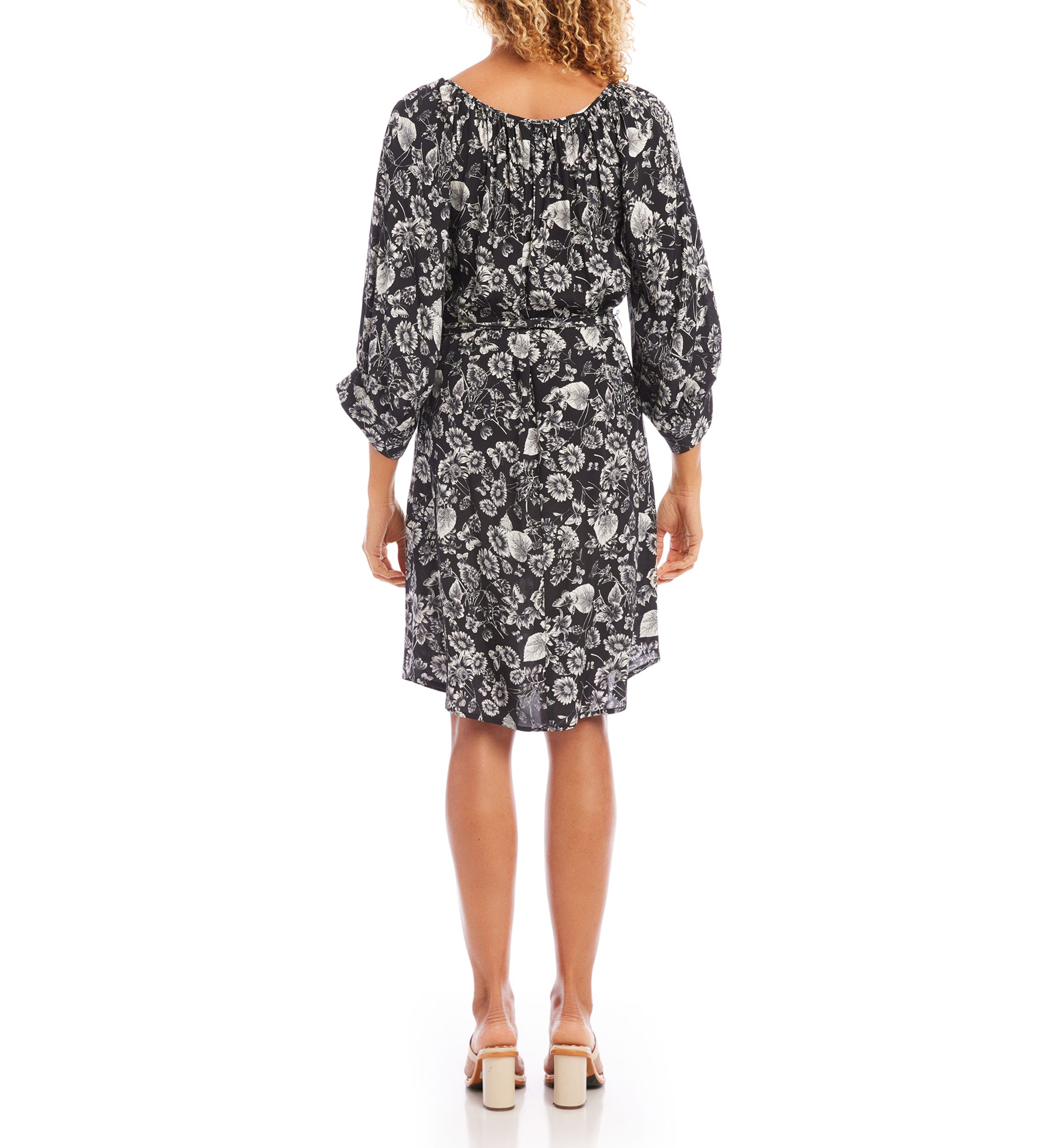 Womens Blouson Sleeve Dress
