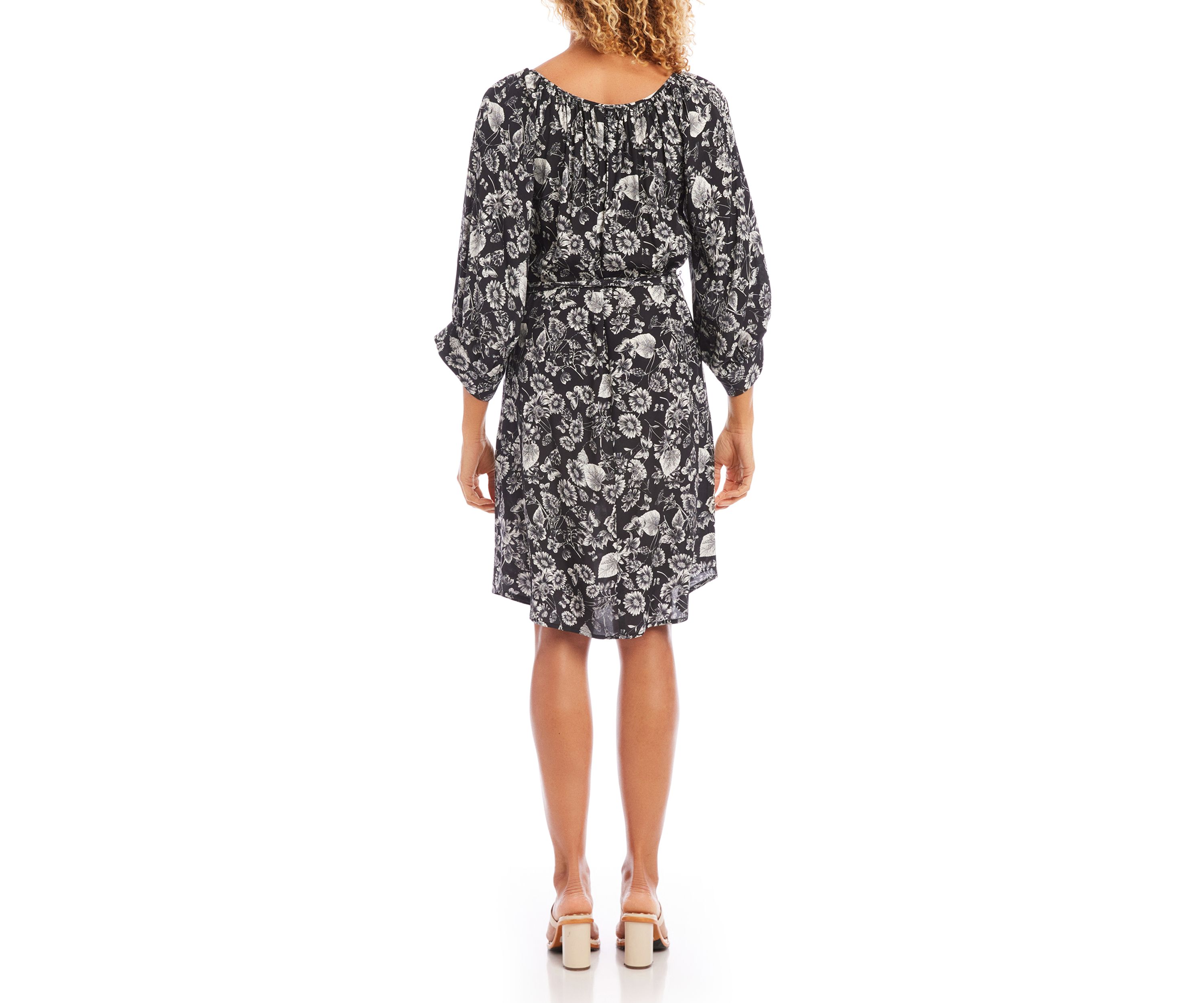 Womens Blouson Sleeve Dress