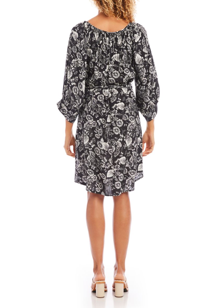 Womens Blouson Sleeve Dress