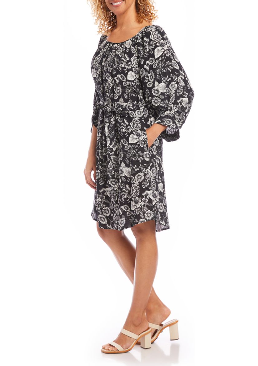 Womens Blouson Sleeve Dress