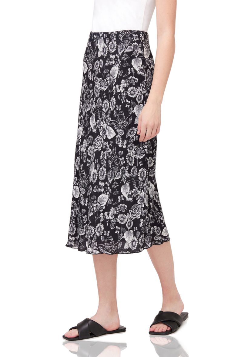 Womens Bias Cut Midi Skirt