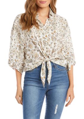 Women's Relaxed Tie Front Shirt