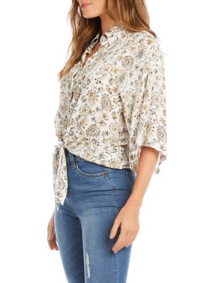 Women's Relaxed Tie Front Shirt