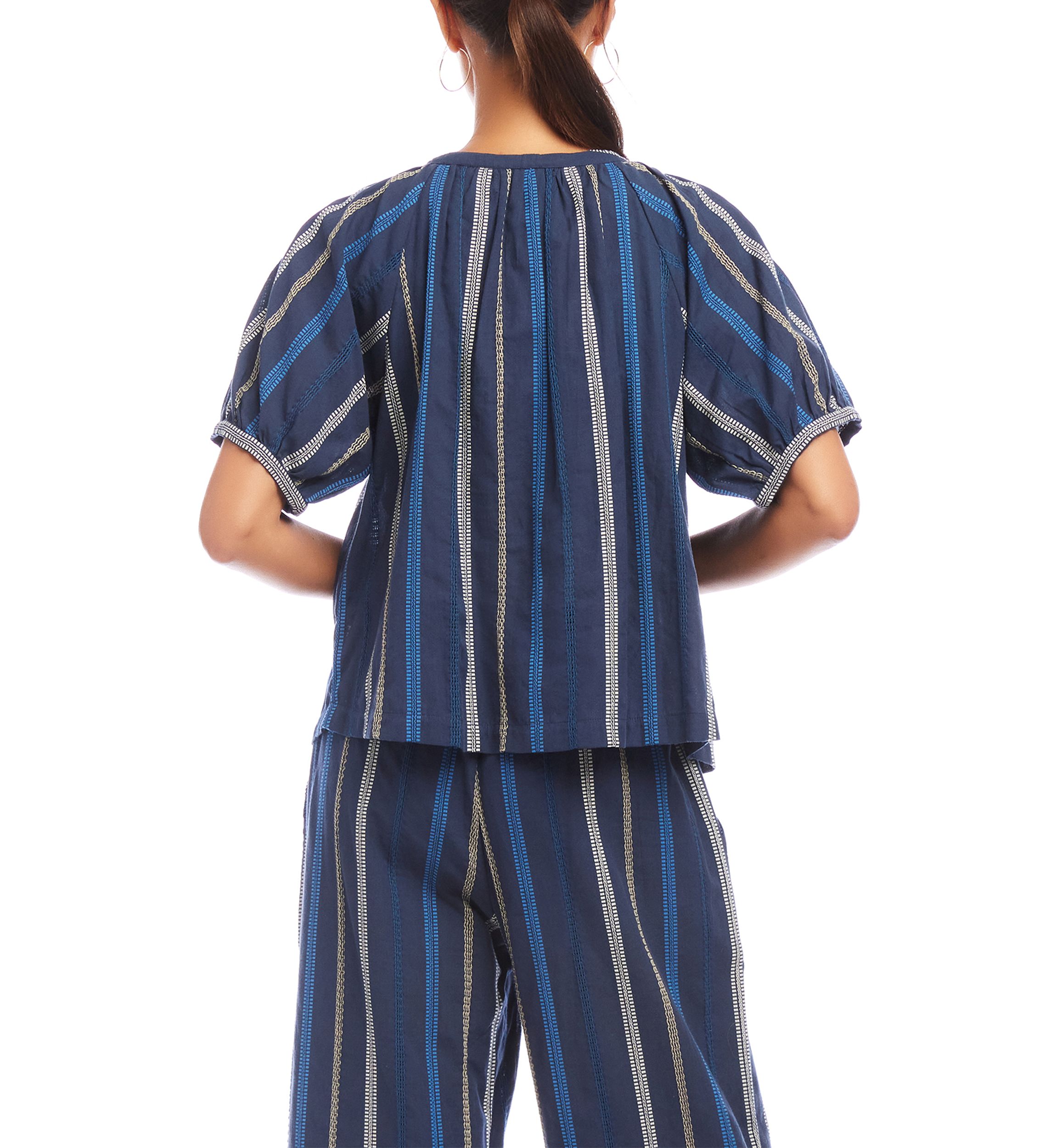 Womens Embroidered Short Sleeve Top