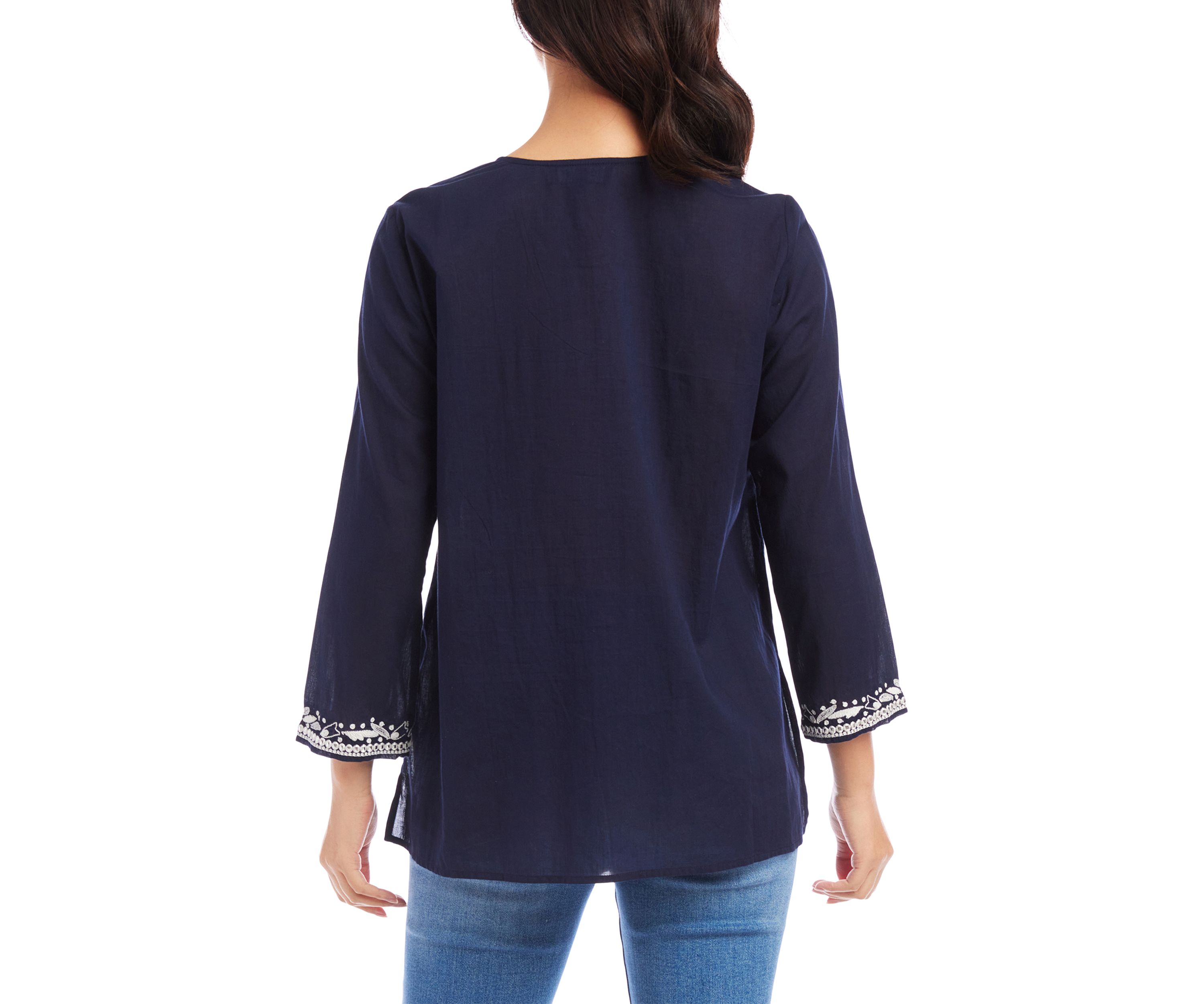 Womens Embroidered Tunic Top