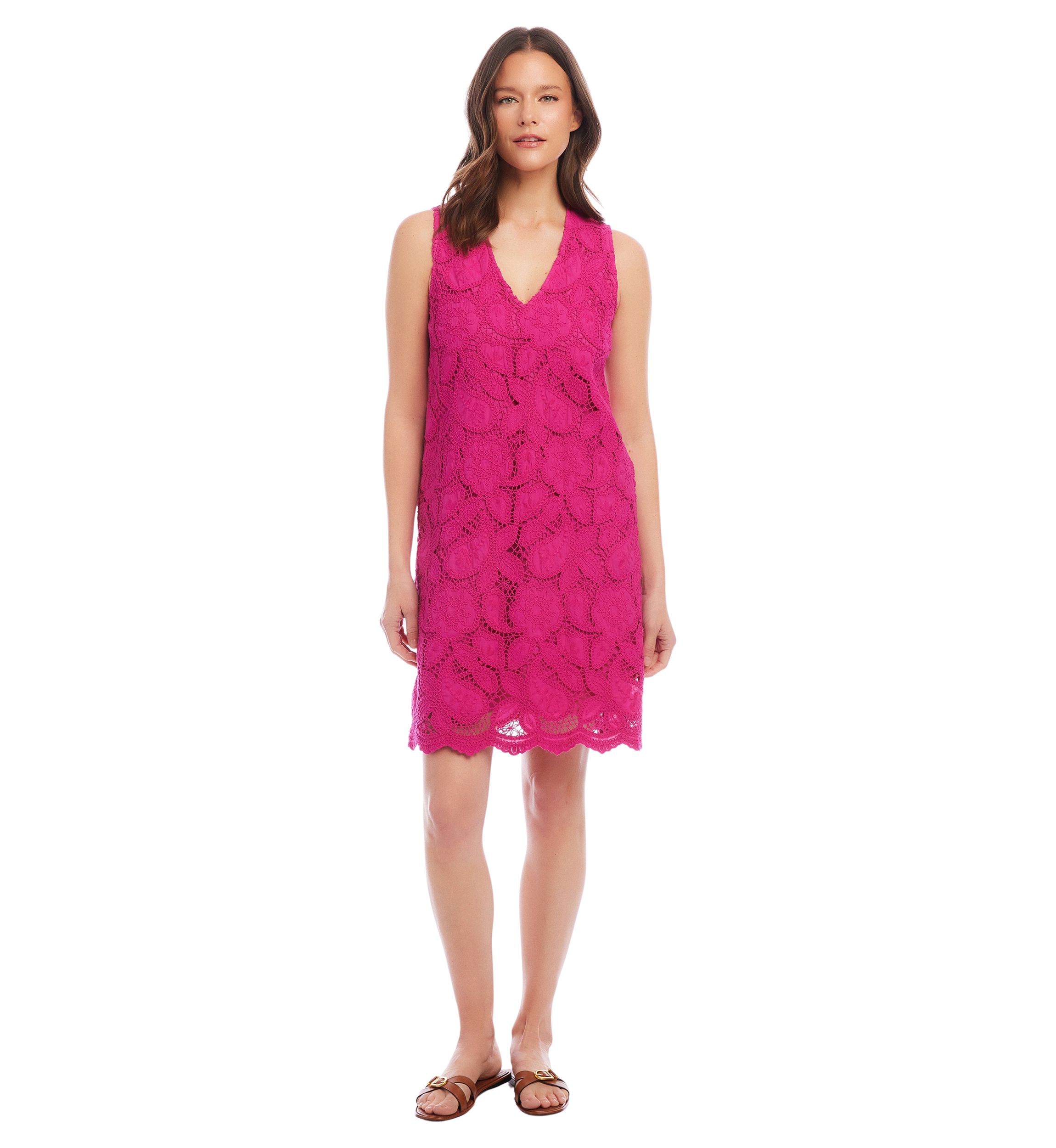 Womens Lace Shift Dress