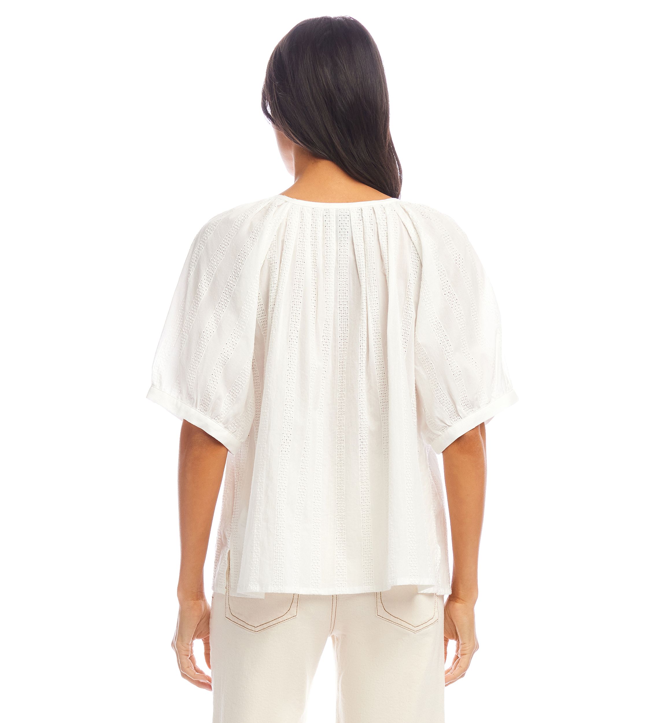 Womens Short Sleeve Embroidered Peasant Top