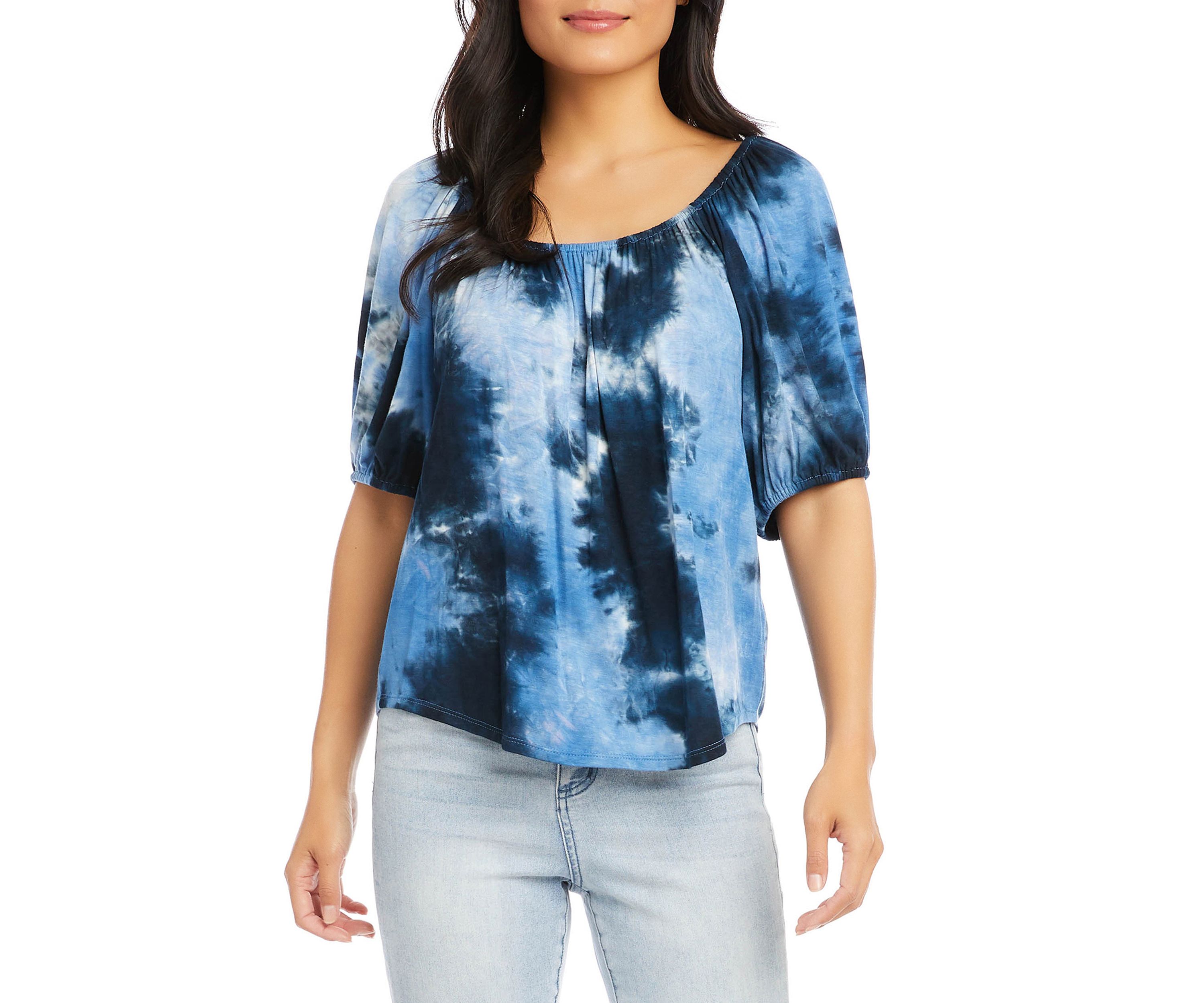 Womens Knit Peasant Top