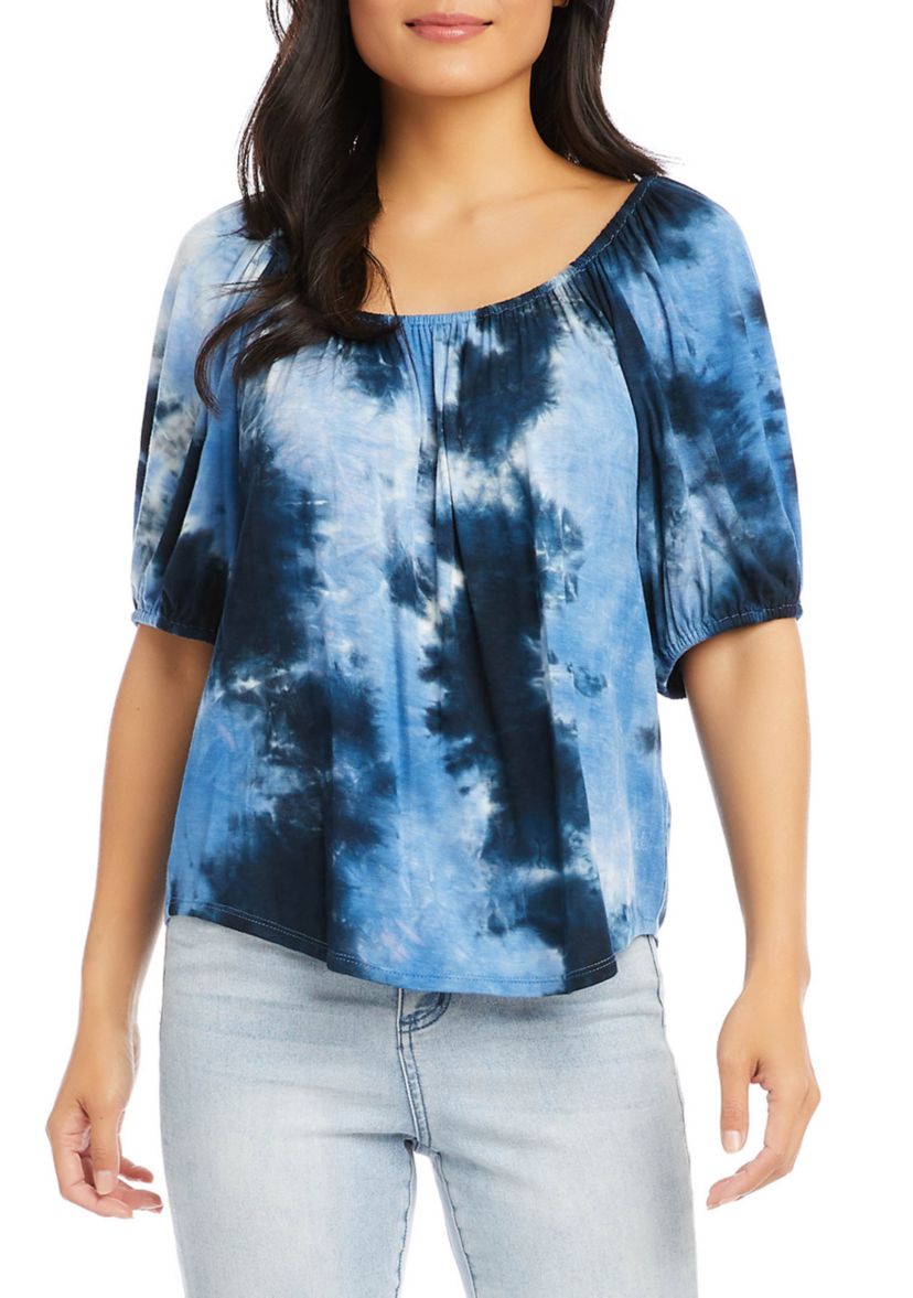 Womens Knit Peasant Top
