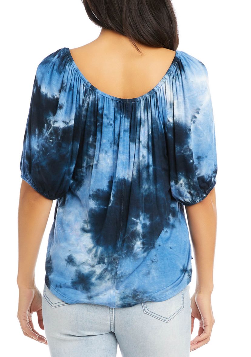 Womens Knit Peasant Top