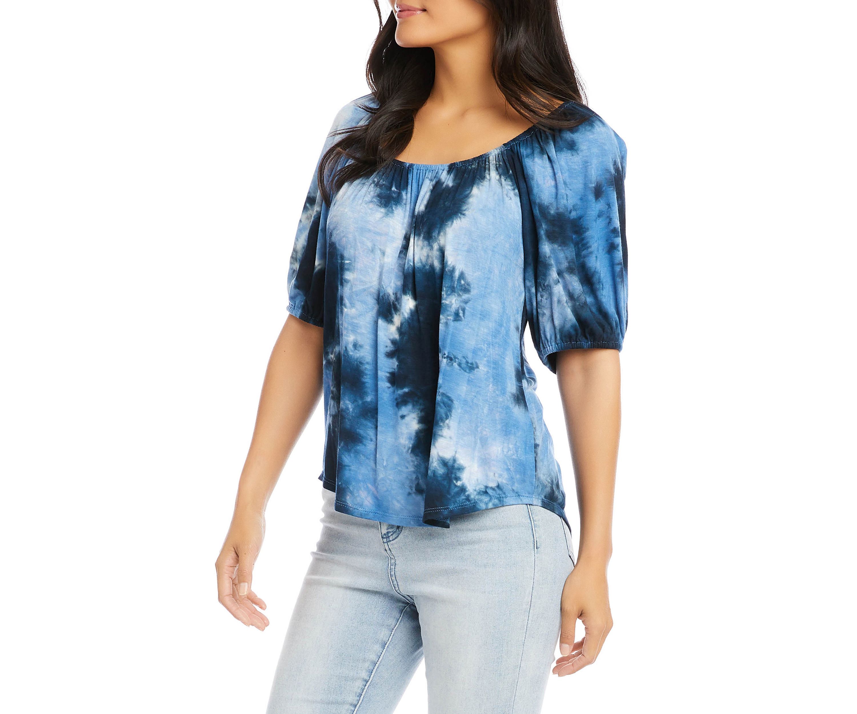 Womens Knit Peasant Top