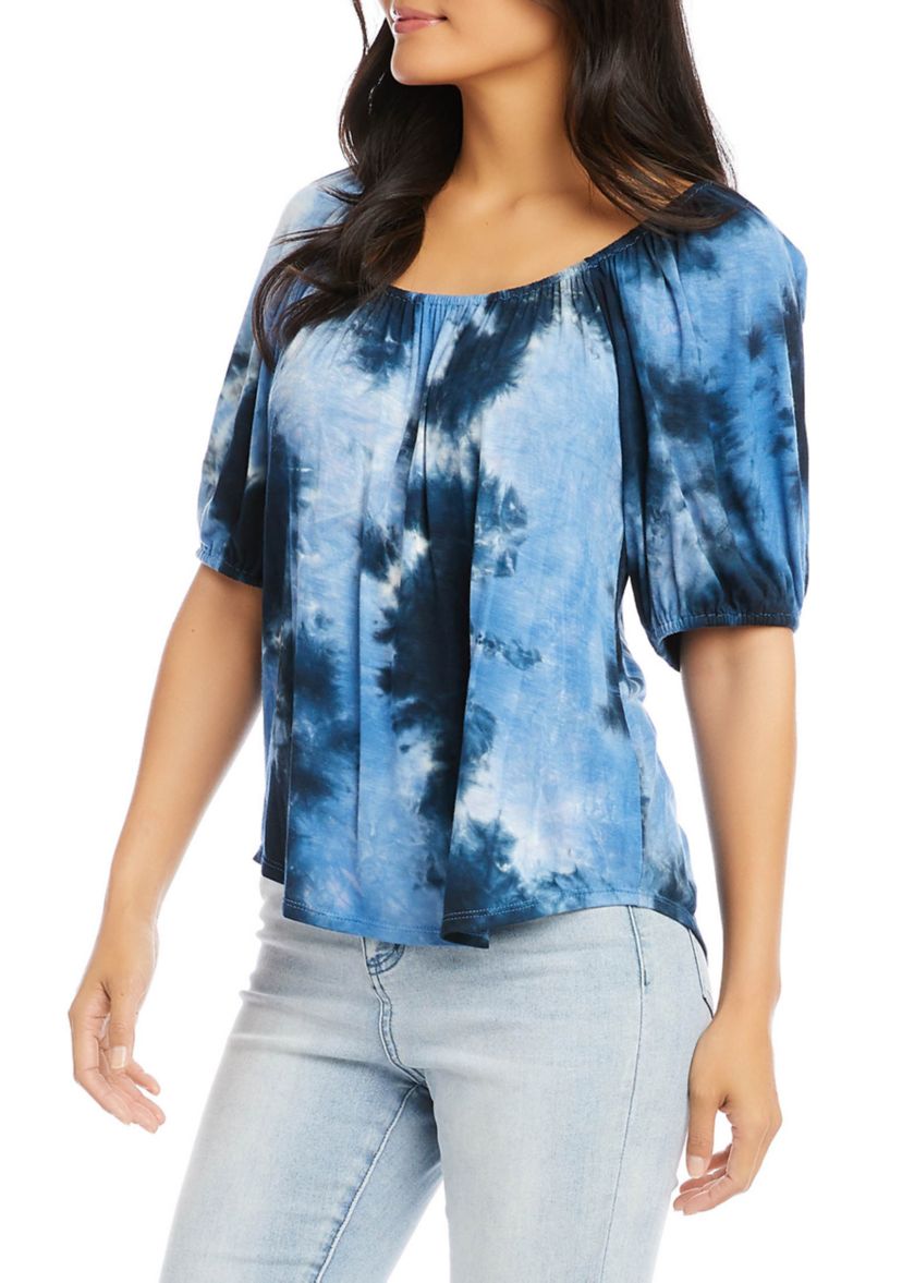 Womens Knit Peasant Top