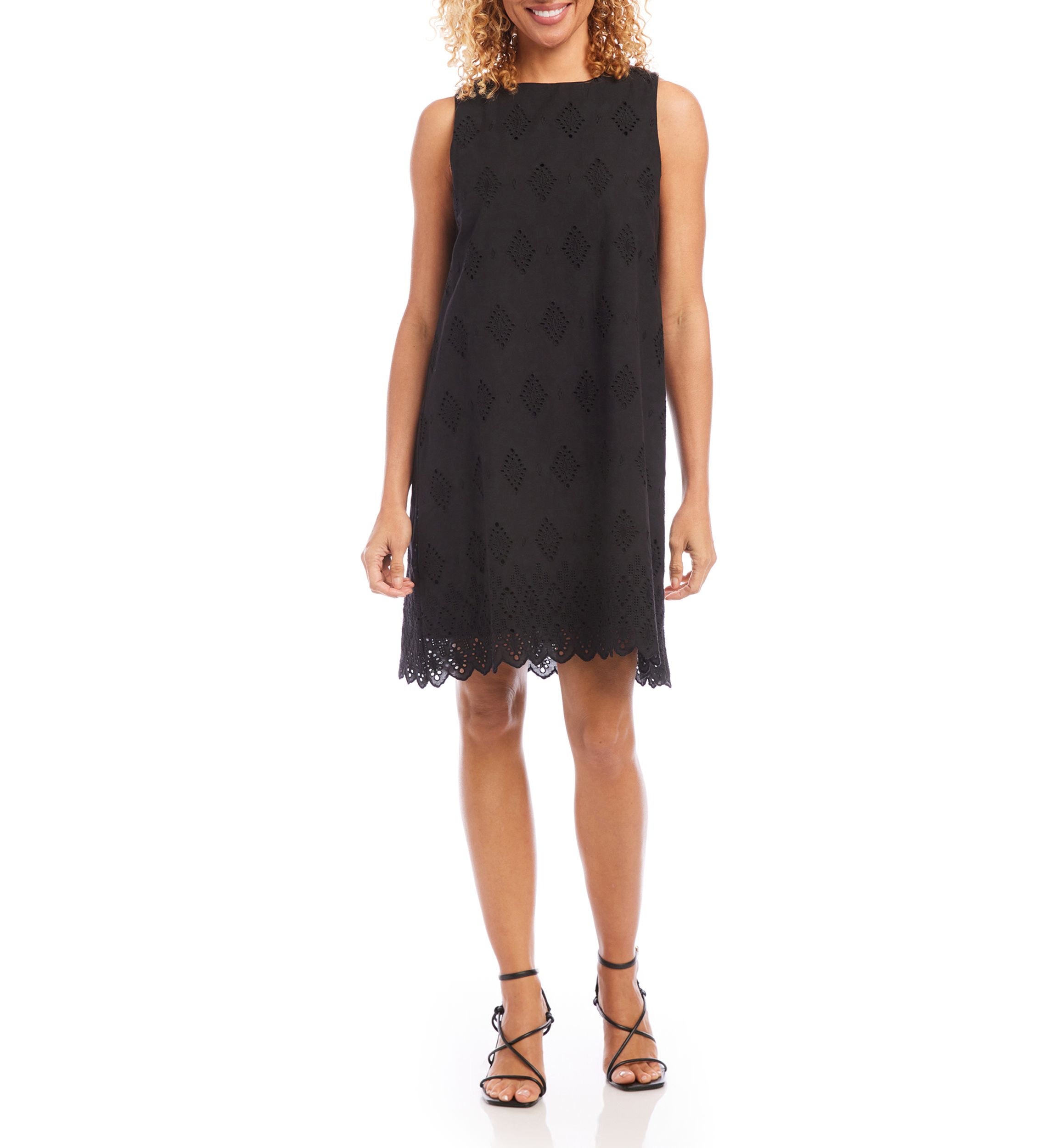 Womens Eyelet Shift Dress