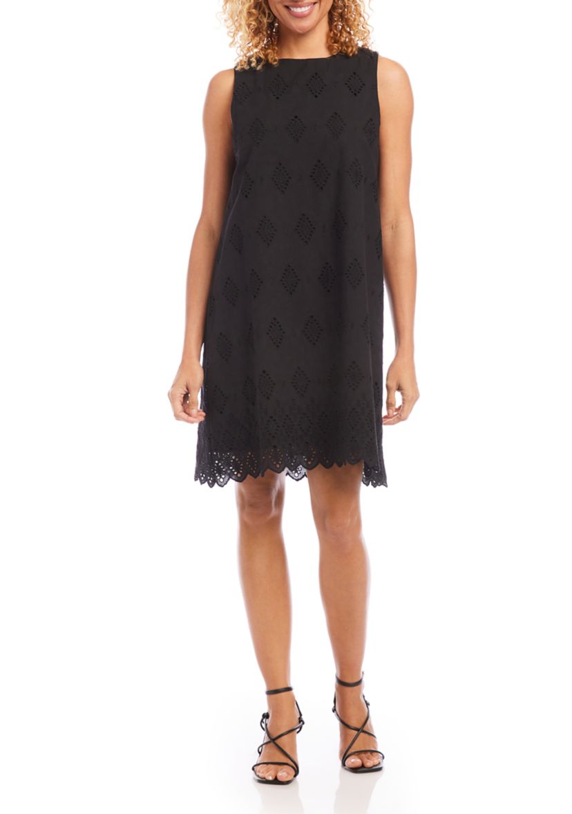 Womens Eyelet Shift Dress