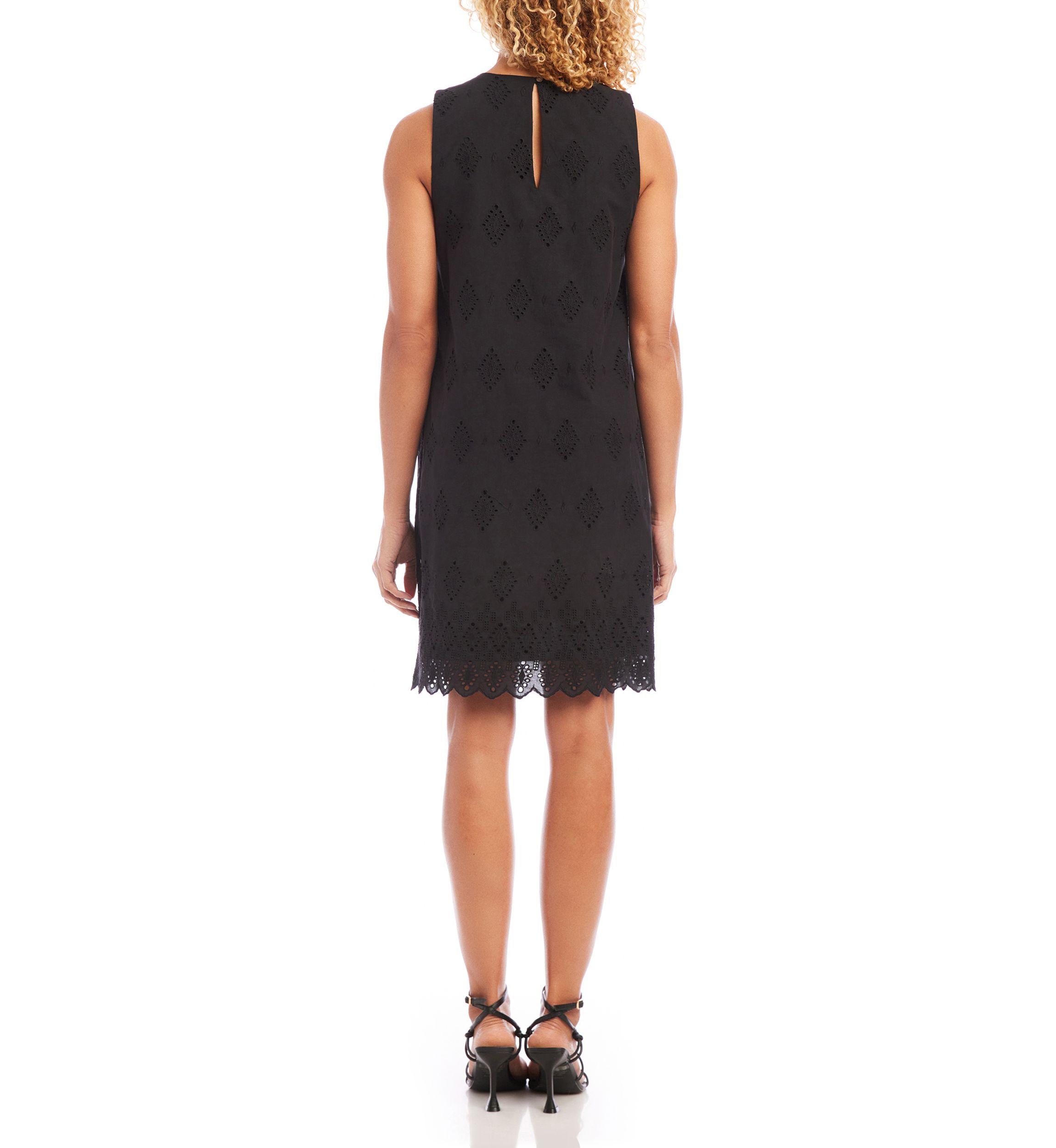 Womens Eyelet Shift Dress