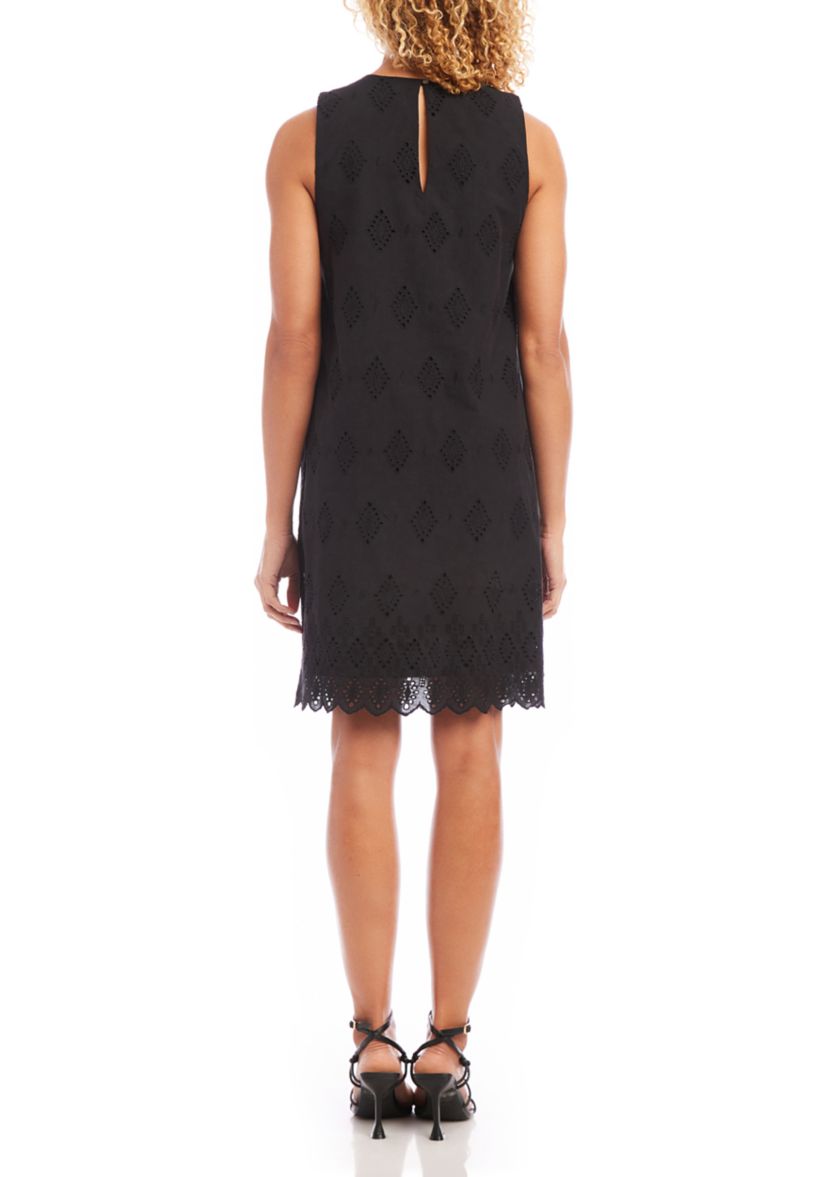 Womens Eyelet Shift Dress