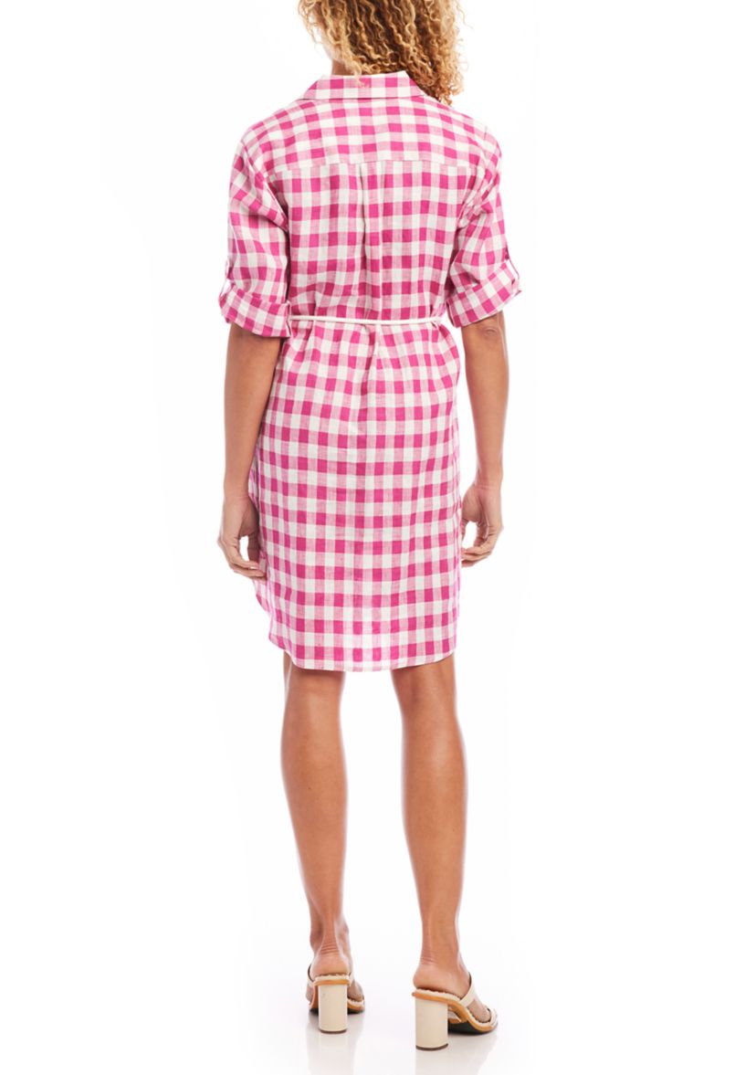 Womens Check Shirtdress
