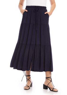 Women's Tiered Midi Skirt