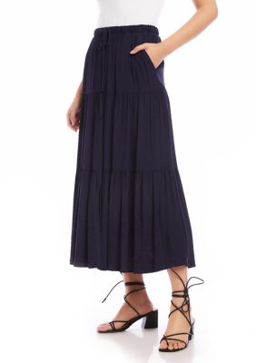 Women's Tiered Midi Skirt