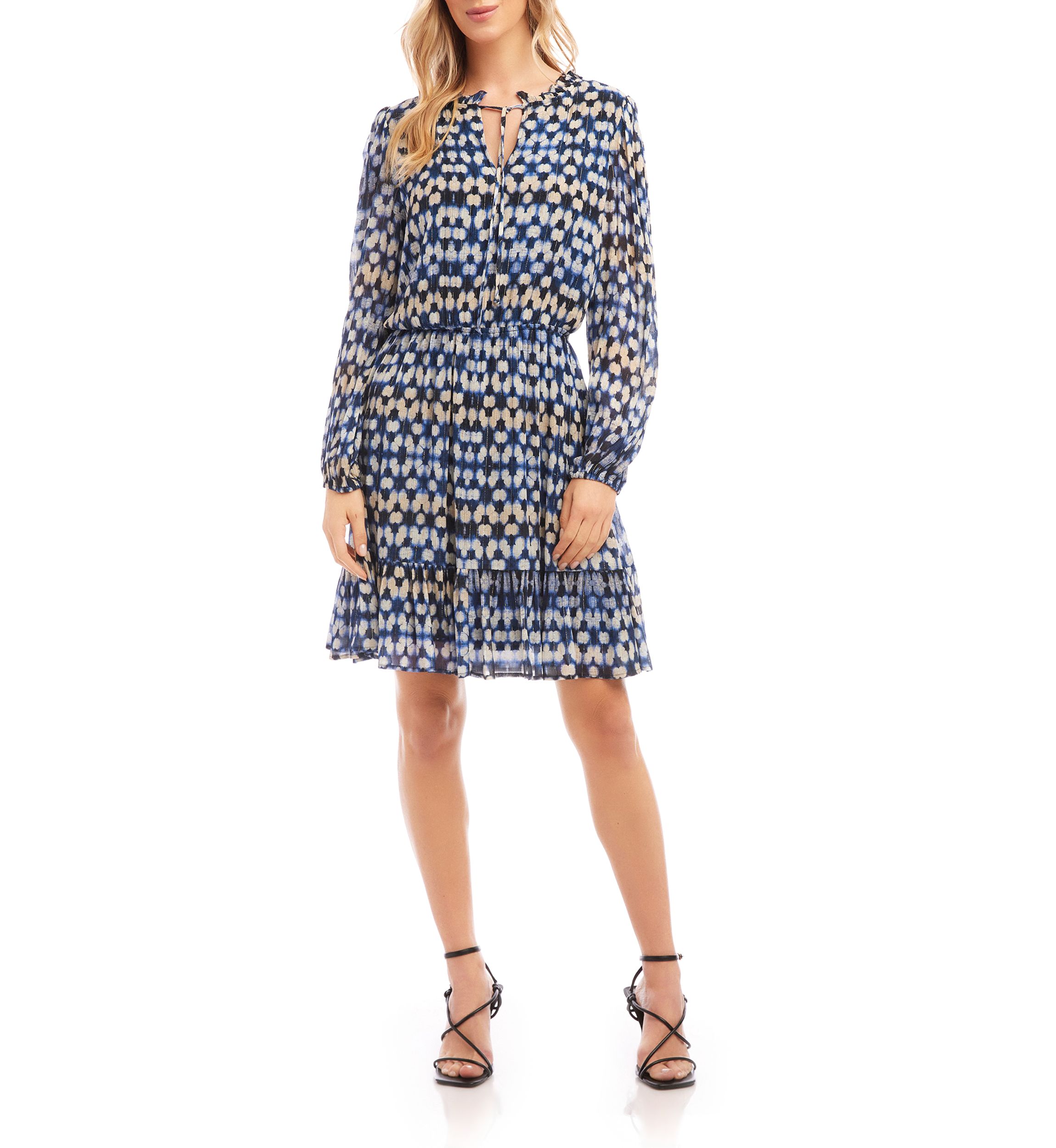 Womens Long Sleeve Tiered Dress