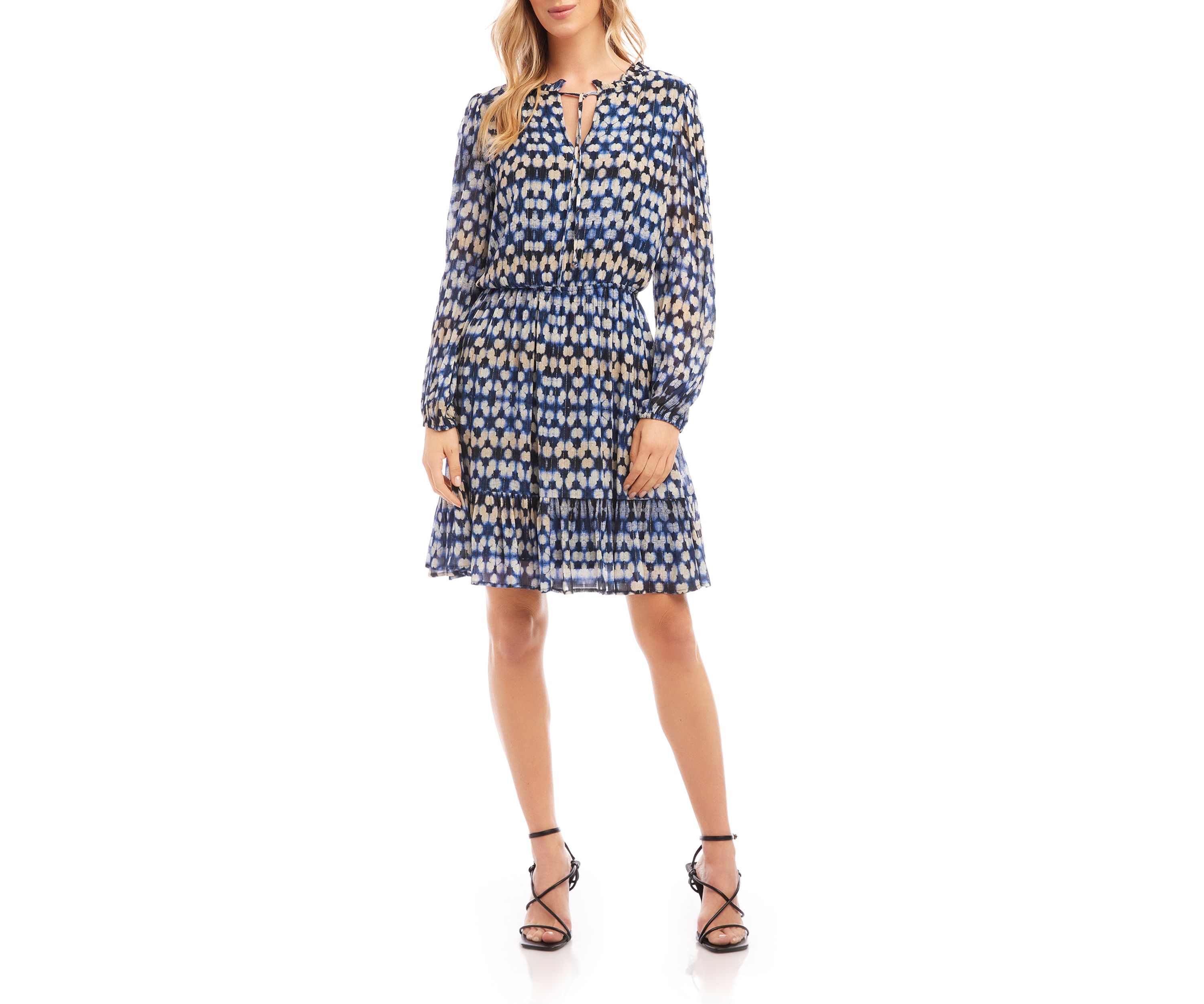 Womens Long Sleeve Tiered Dress