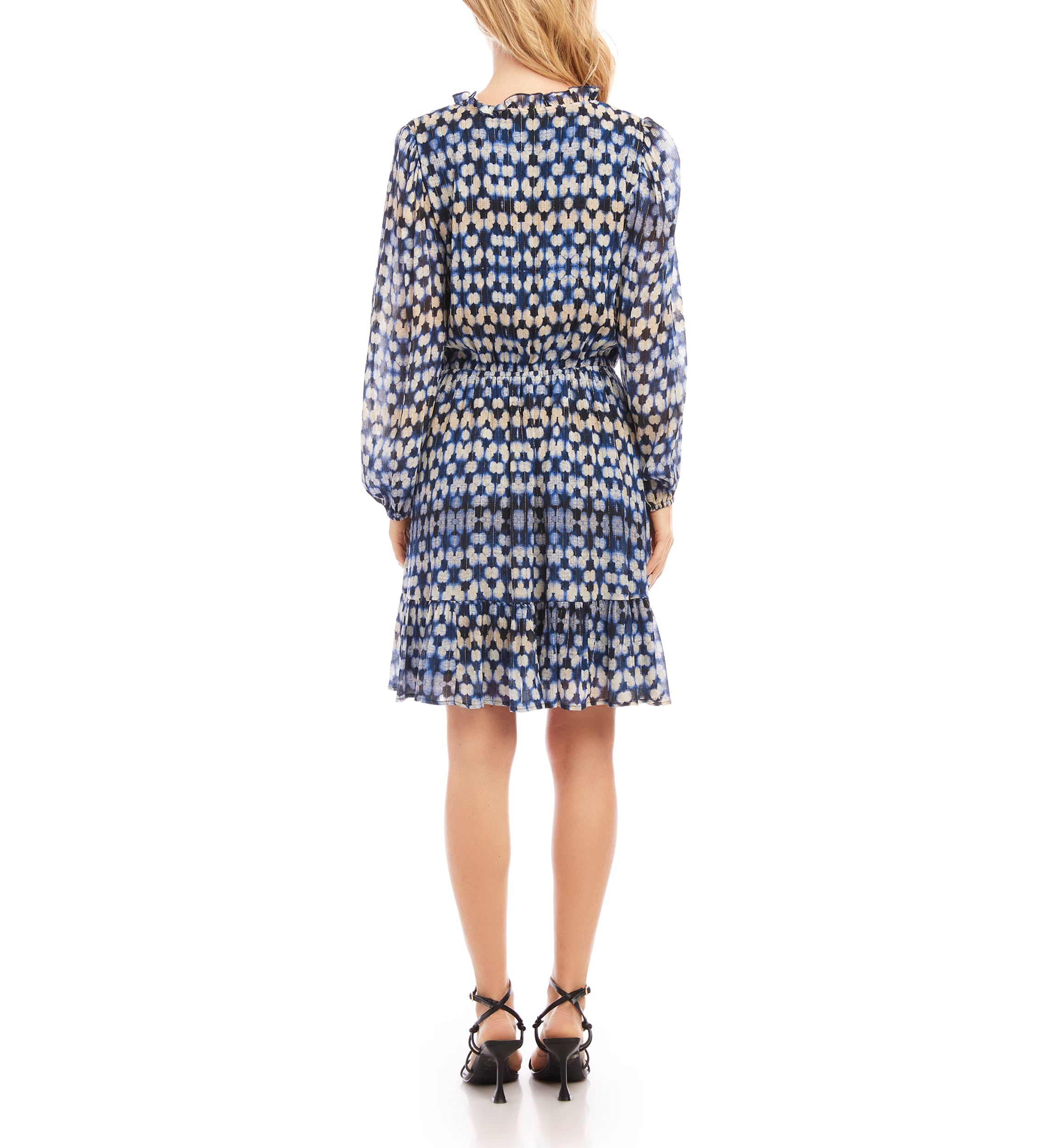 Womens Long Sleeve Tiered Dress