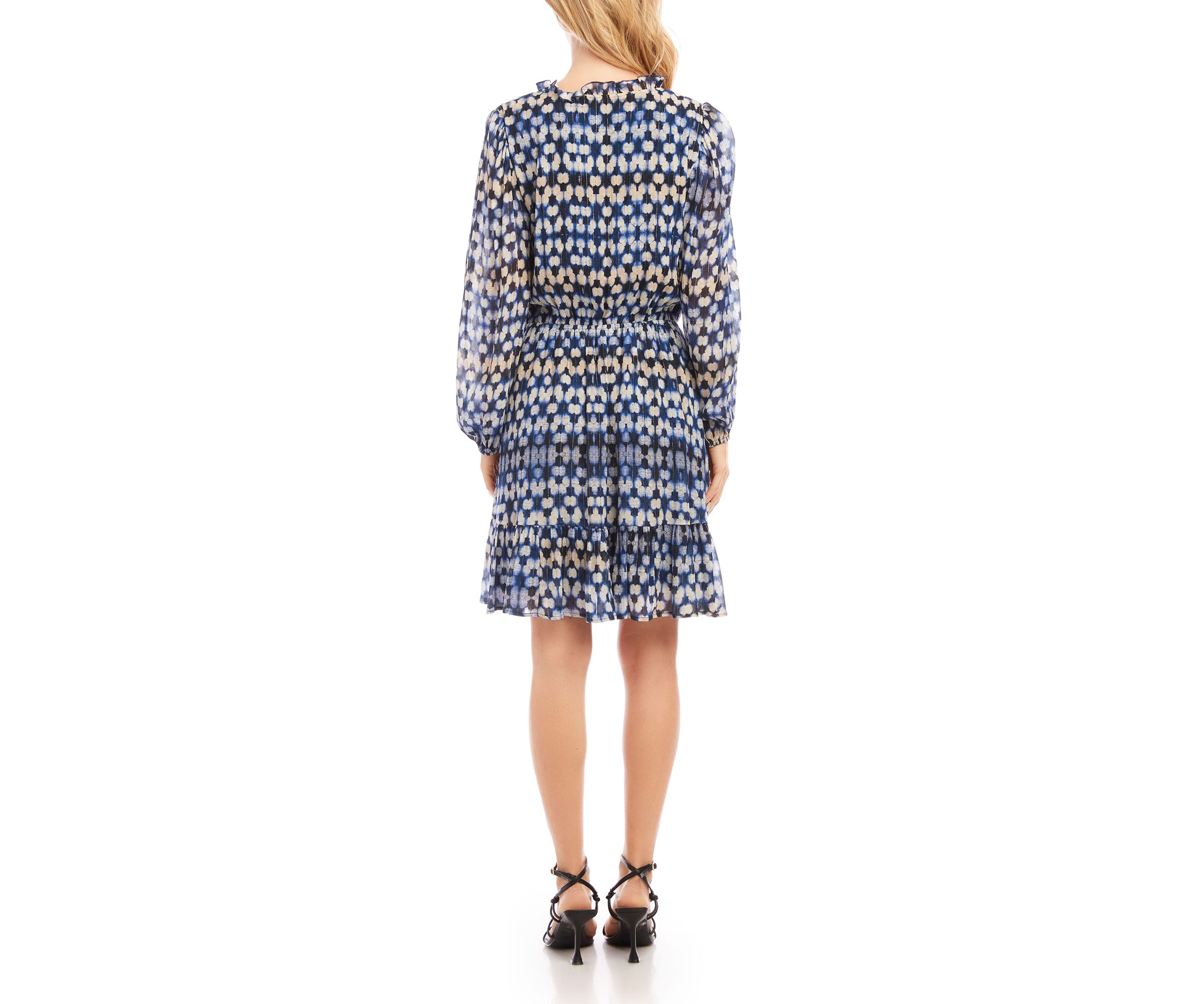 Womens Long Sleeve Tiered Dress