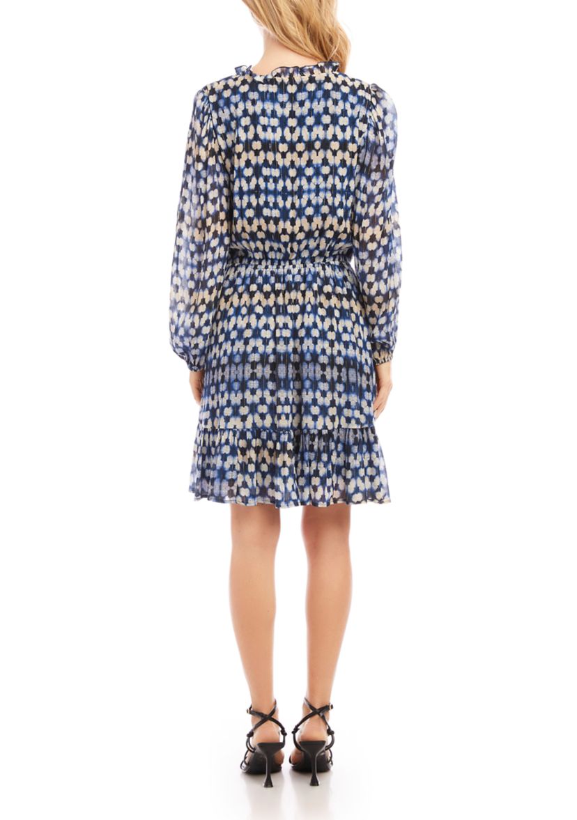 Womens Long Sleeve Tiered Dress