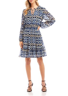 Women's Long Sleeve Tiered Dress