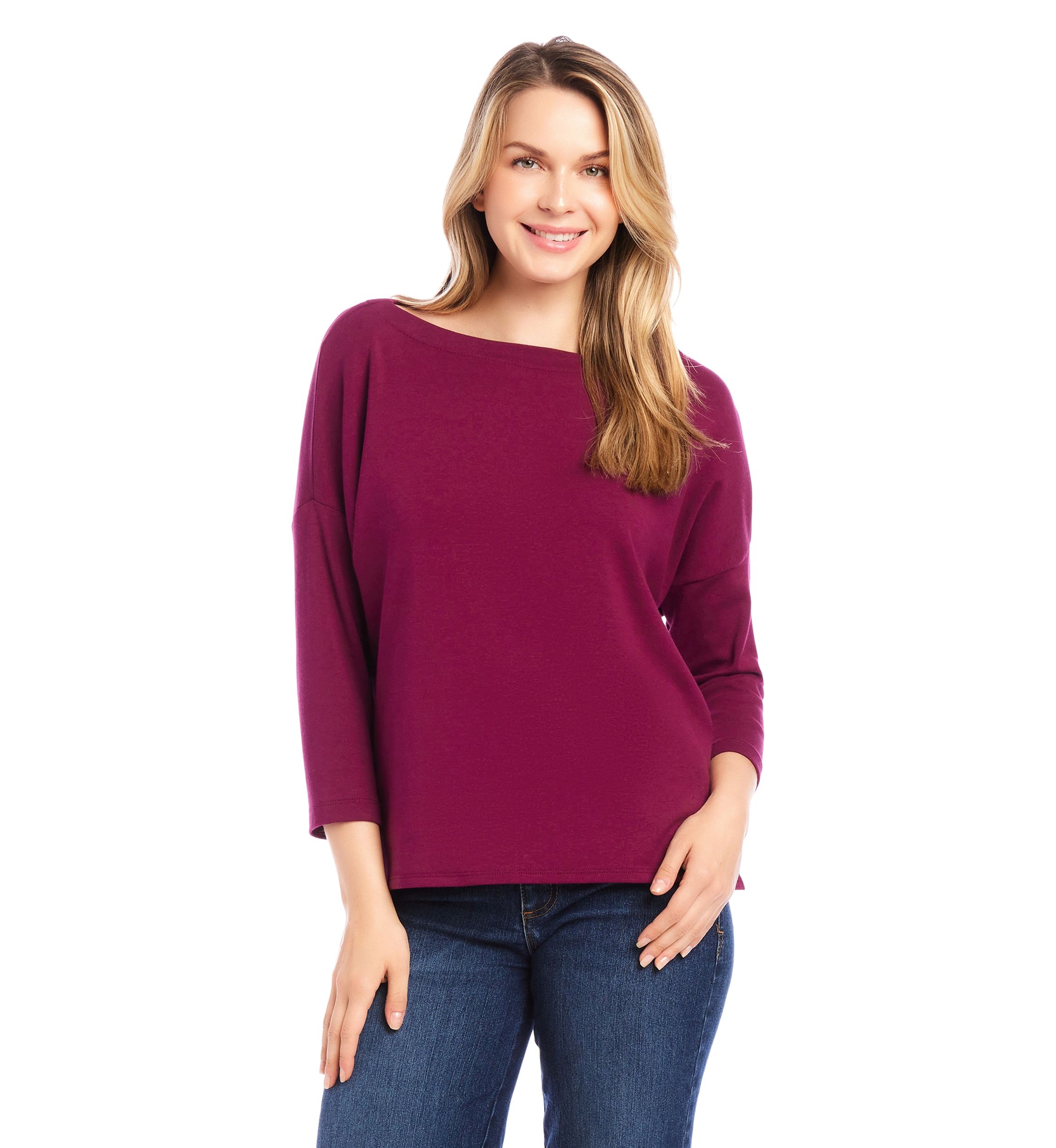 Petite Boat Neck Top