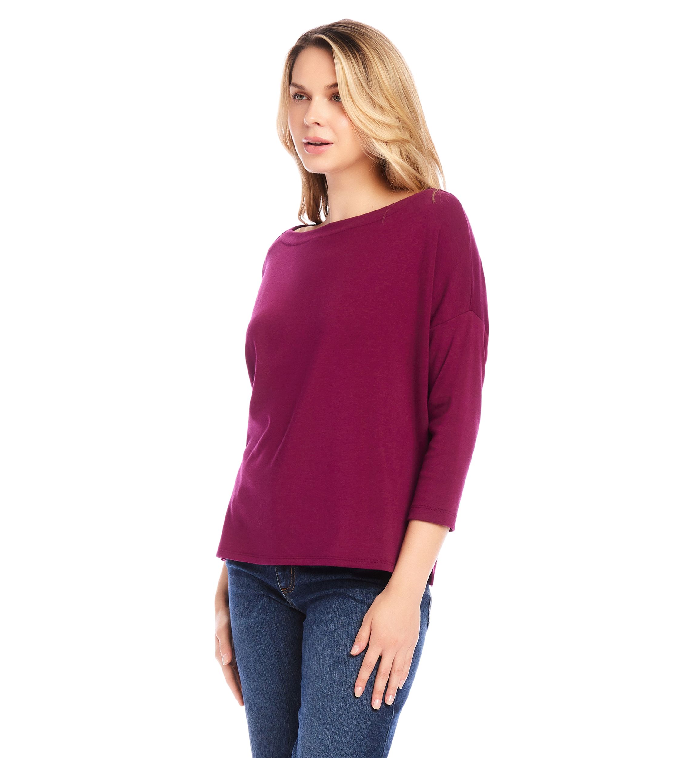 Petite Boat Neck Top