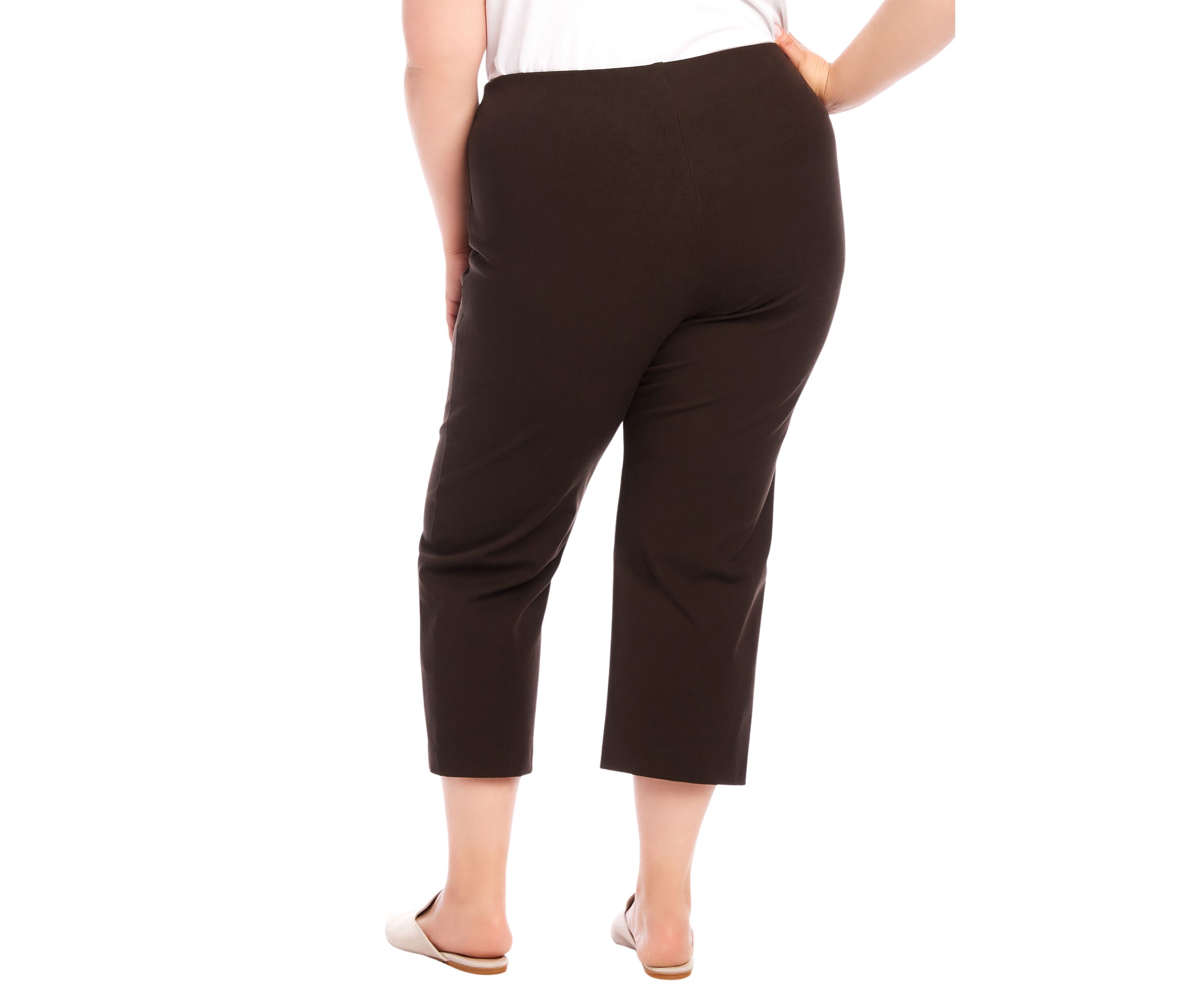 Plus Size Cropped Pintuck Pants