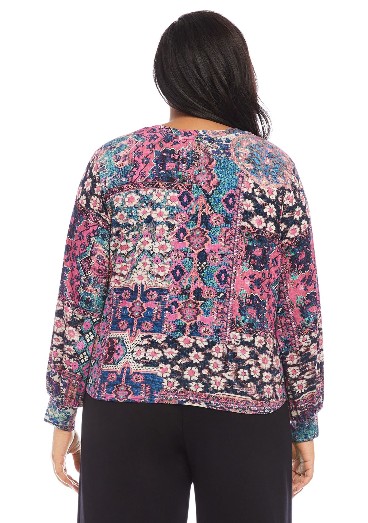 Plus Size Drape Front Top