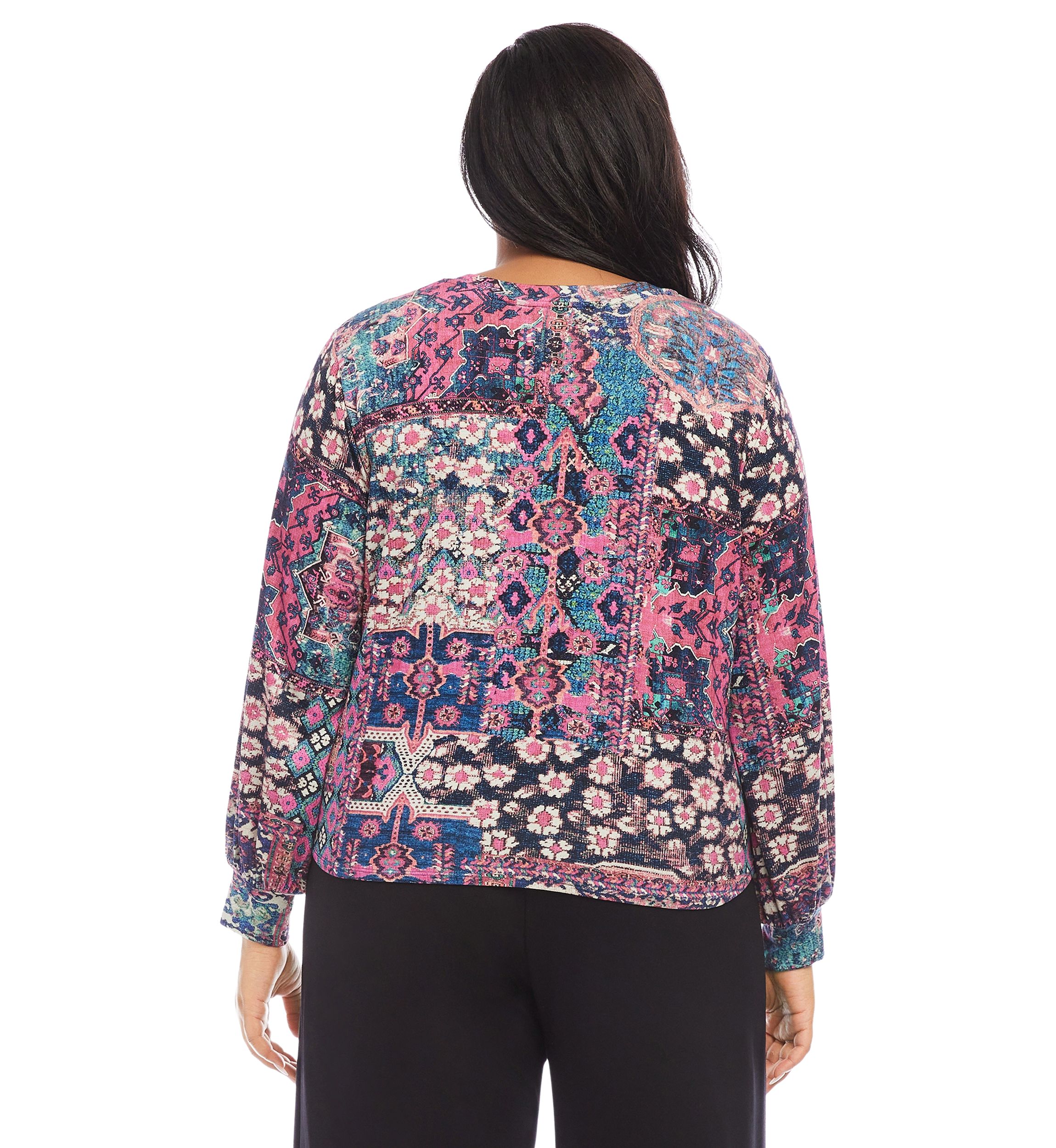 Plus Size Drape Front Top