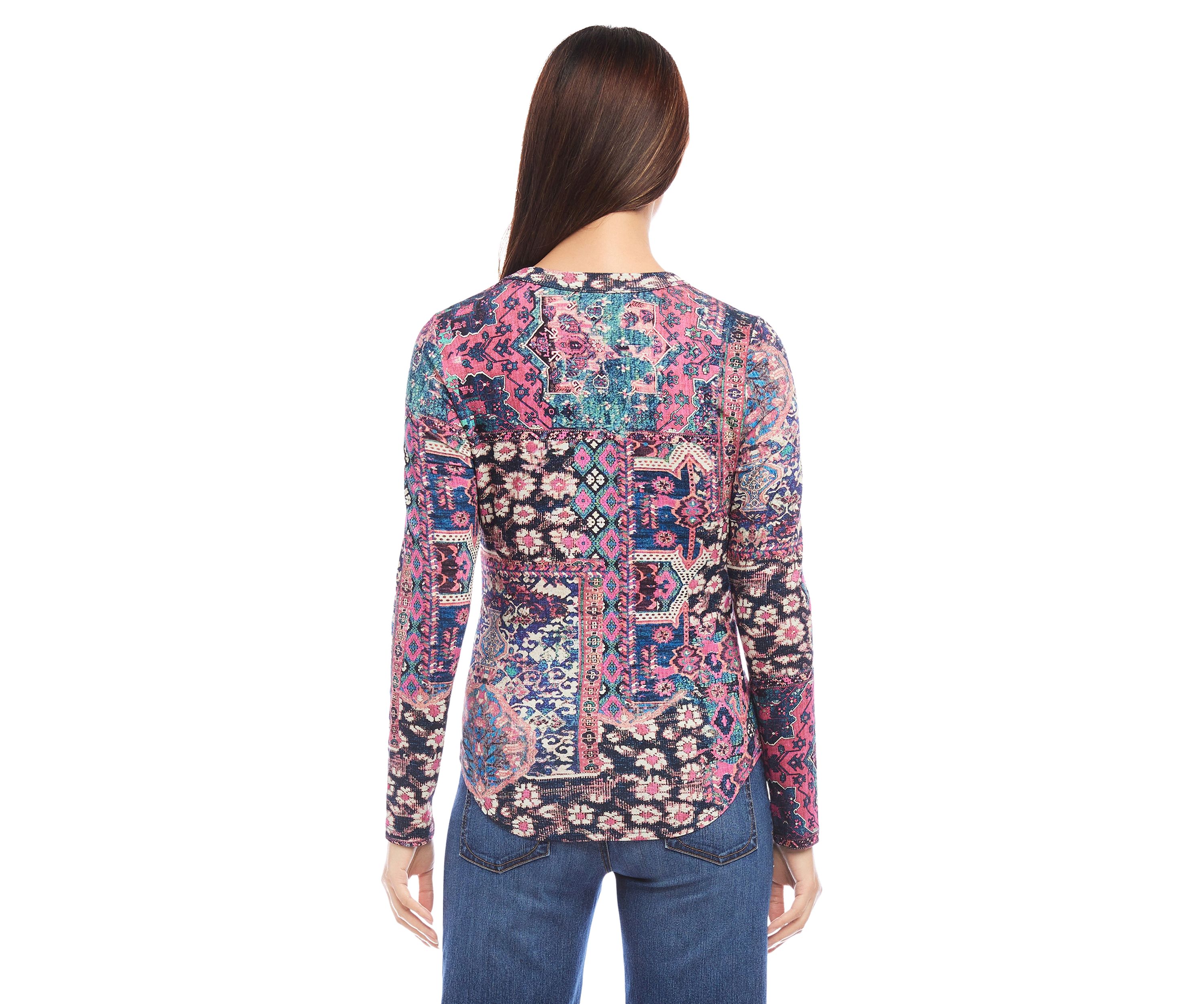 Womens Long Sleeve Crew Neck Top