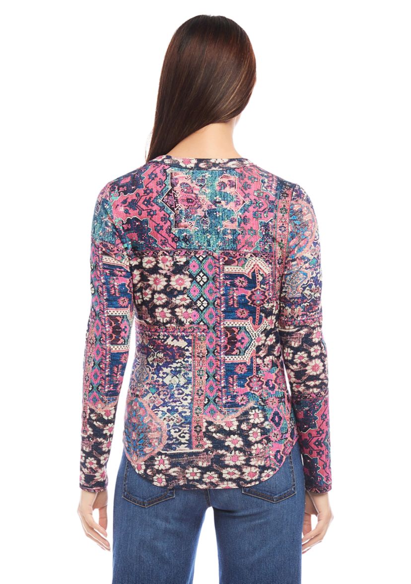 Womens Long Sleeve Crew Neck Top
