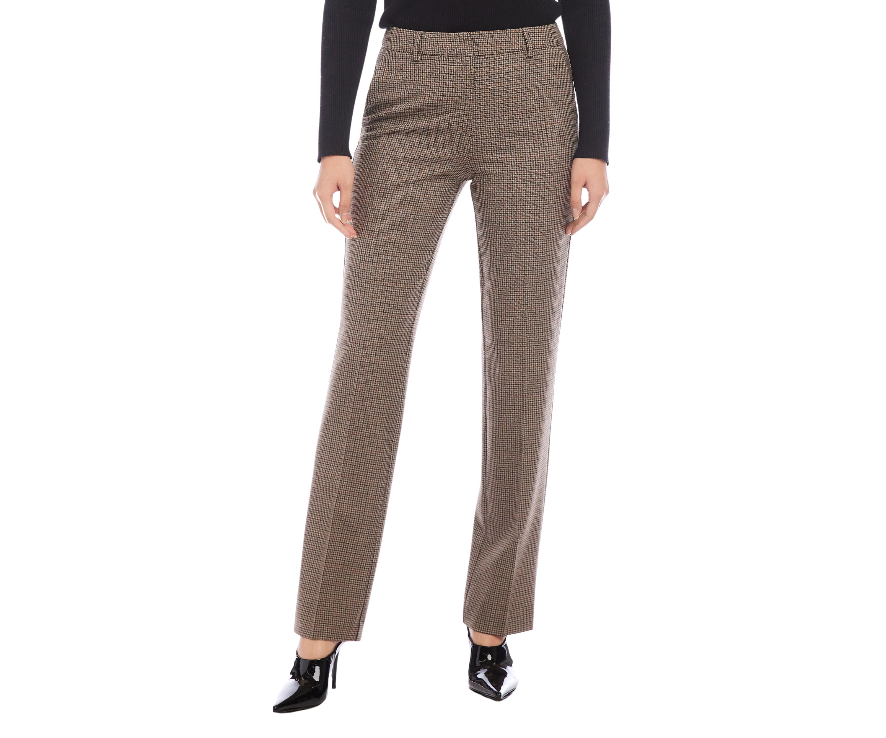Womens Plaid Trouser Pants