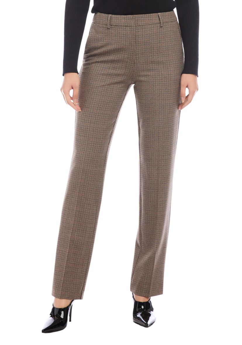 Womens Plaid Trouser Pants