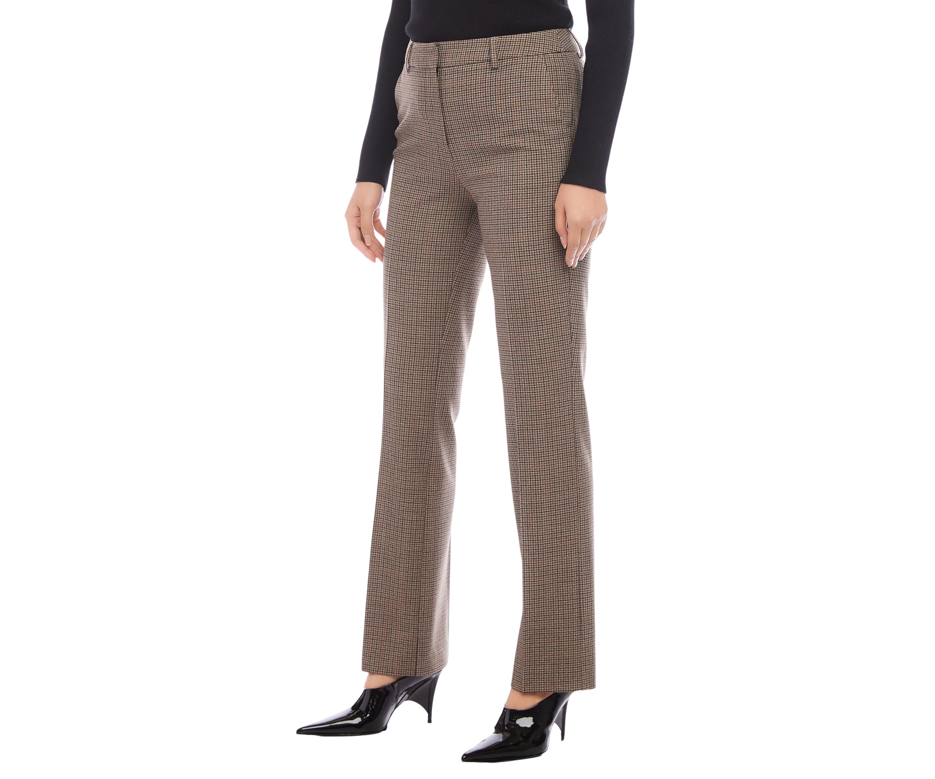 Womens Plaid Trouser Pants