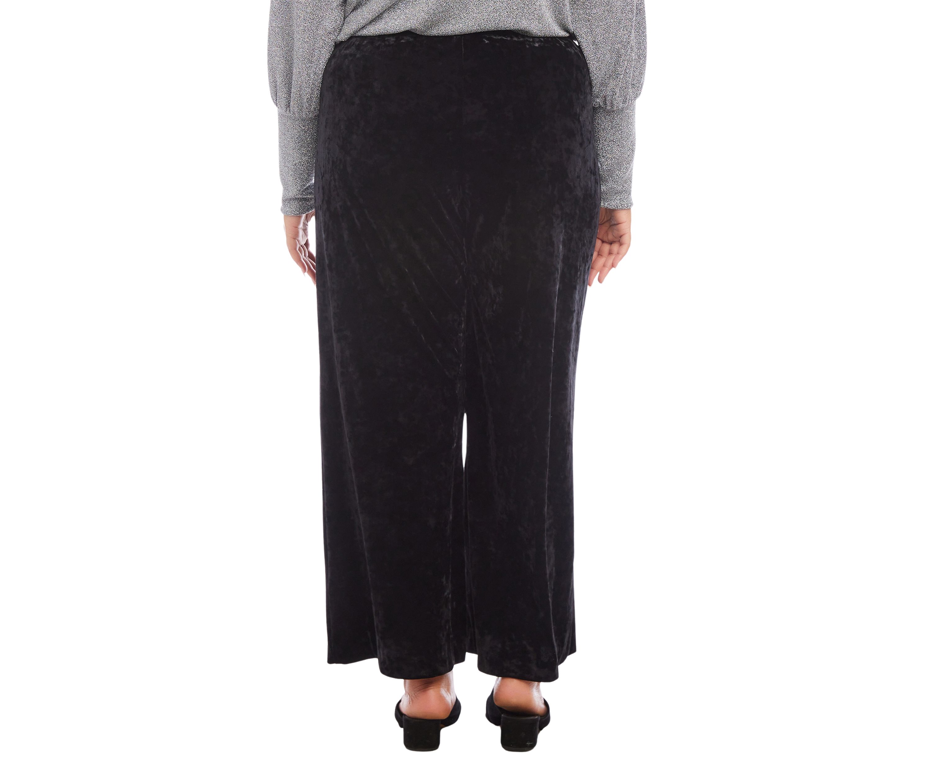 Plus Size Crushed Velvet Pants