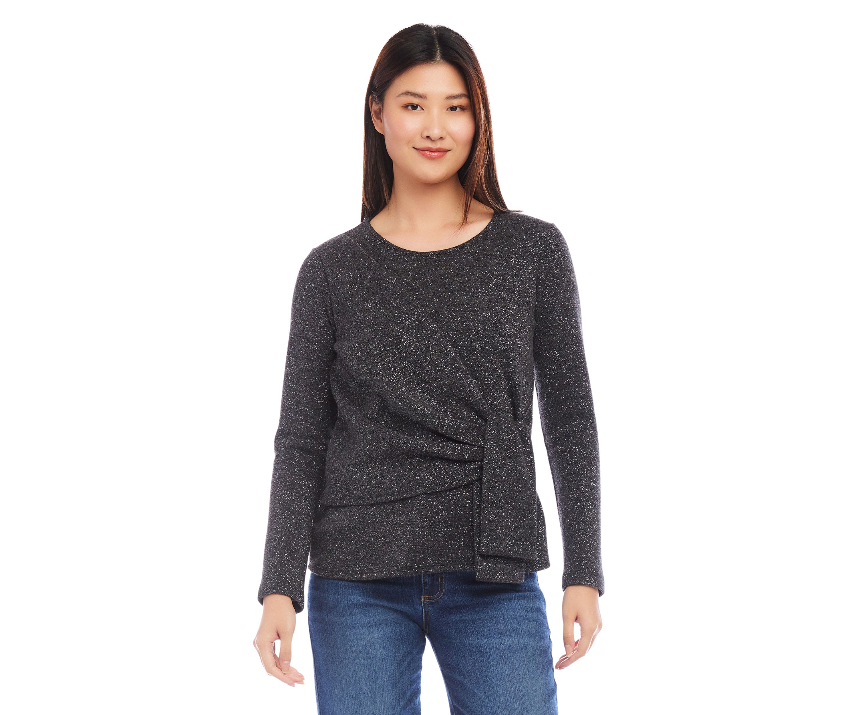 Side Tie Metallic Top