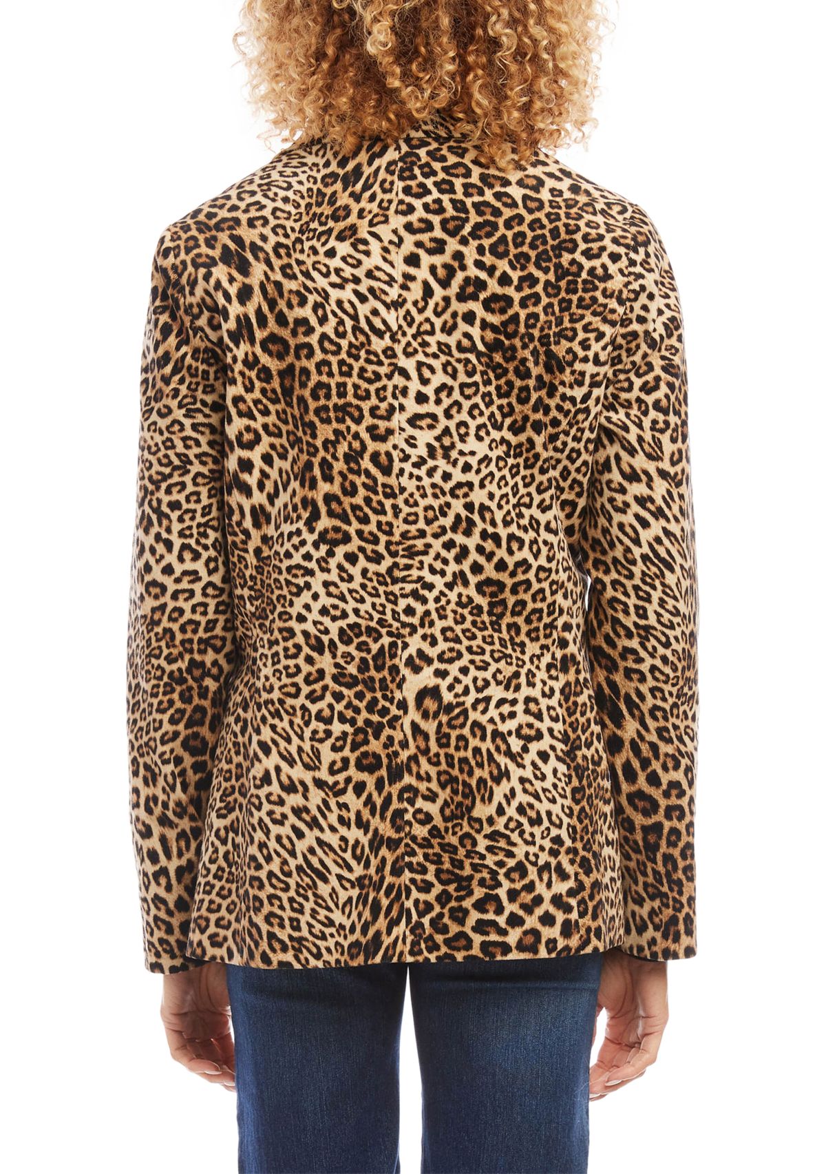 Petite Size Leopard Corduroy Jacket