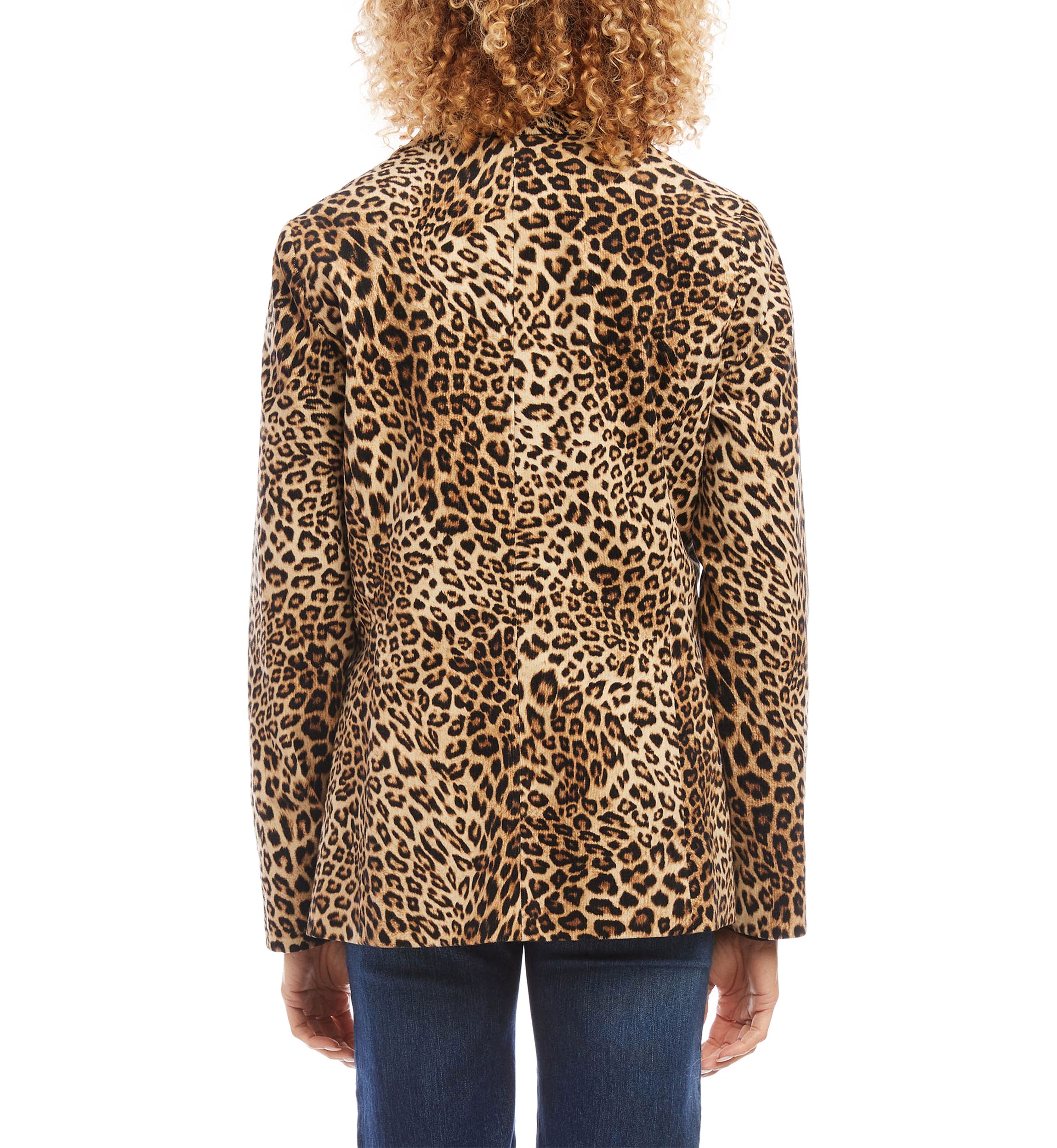 Petite Size Leopard Corduroy Jacket